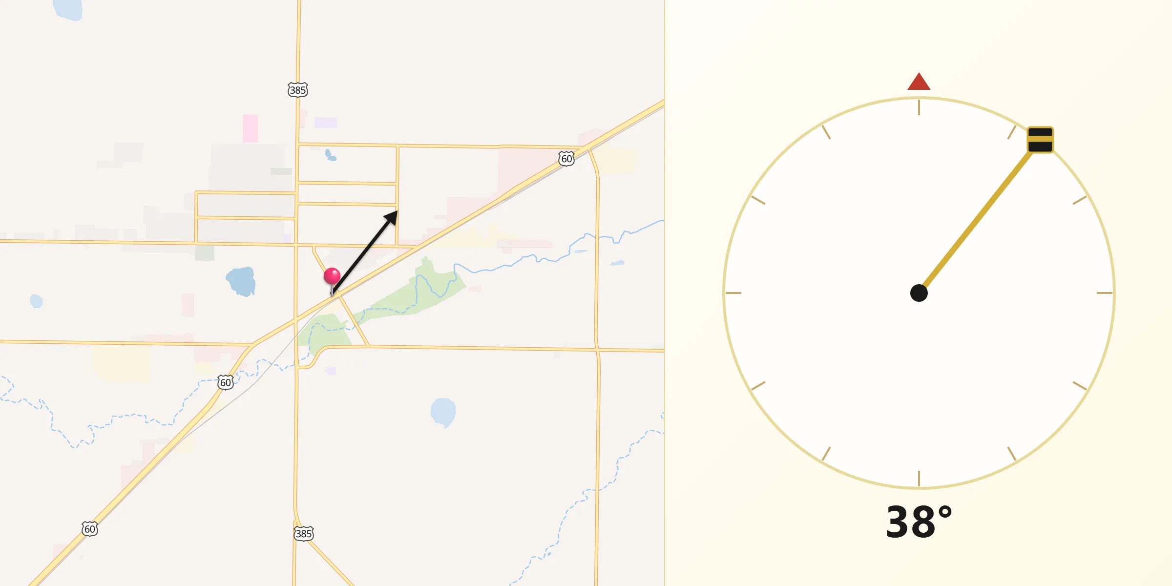 Qibla Direction from Hereford