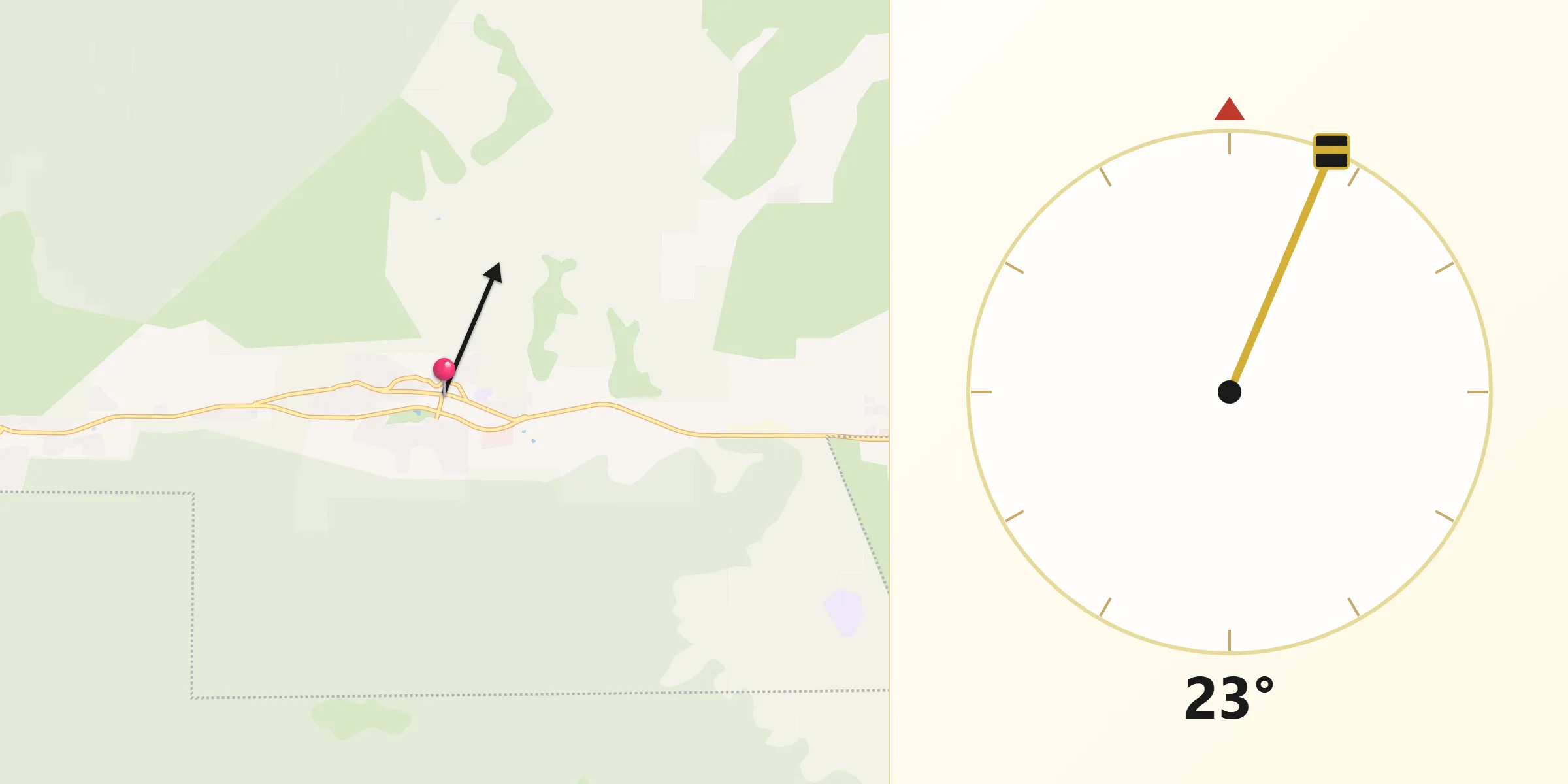 Qibla Direction from Frazier Park