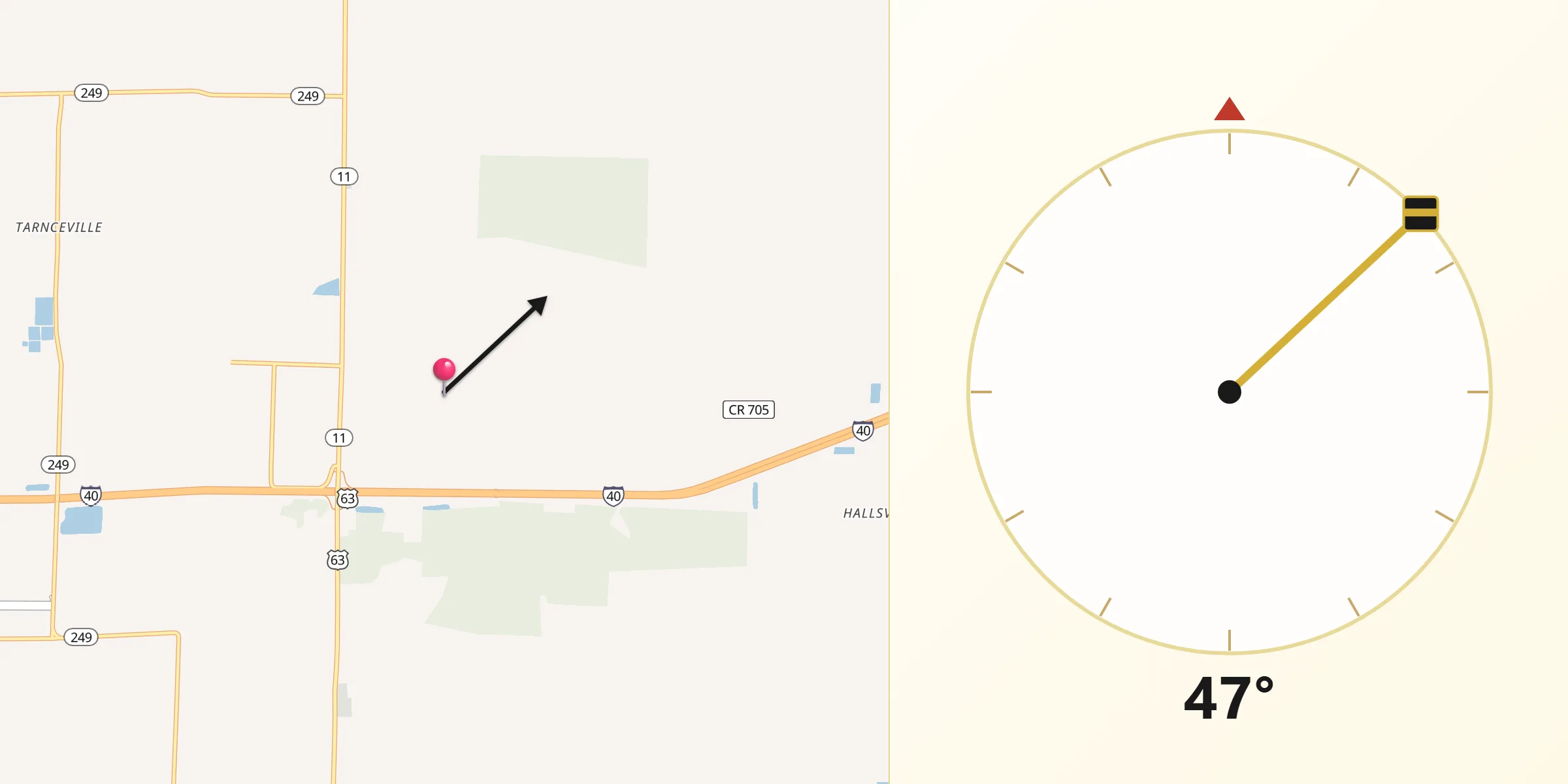 Qibla Direction from Prairie
