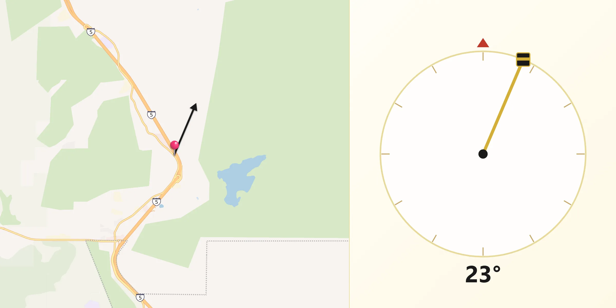 Qibla Direction from Lebec