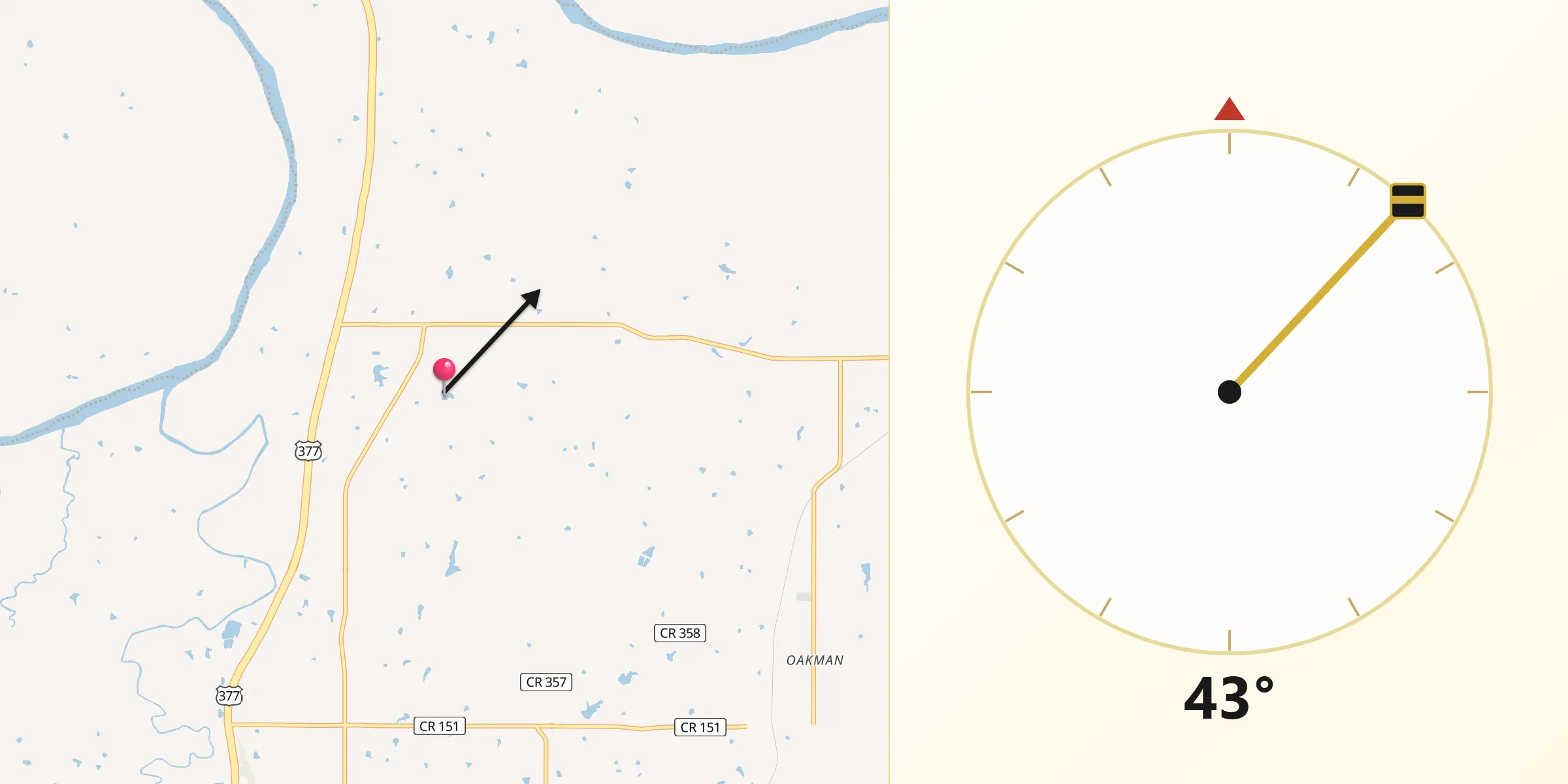 Qibla Direction from Byng