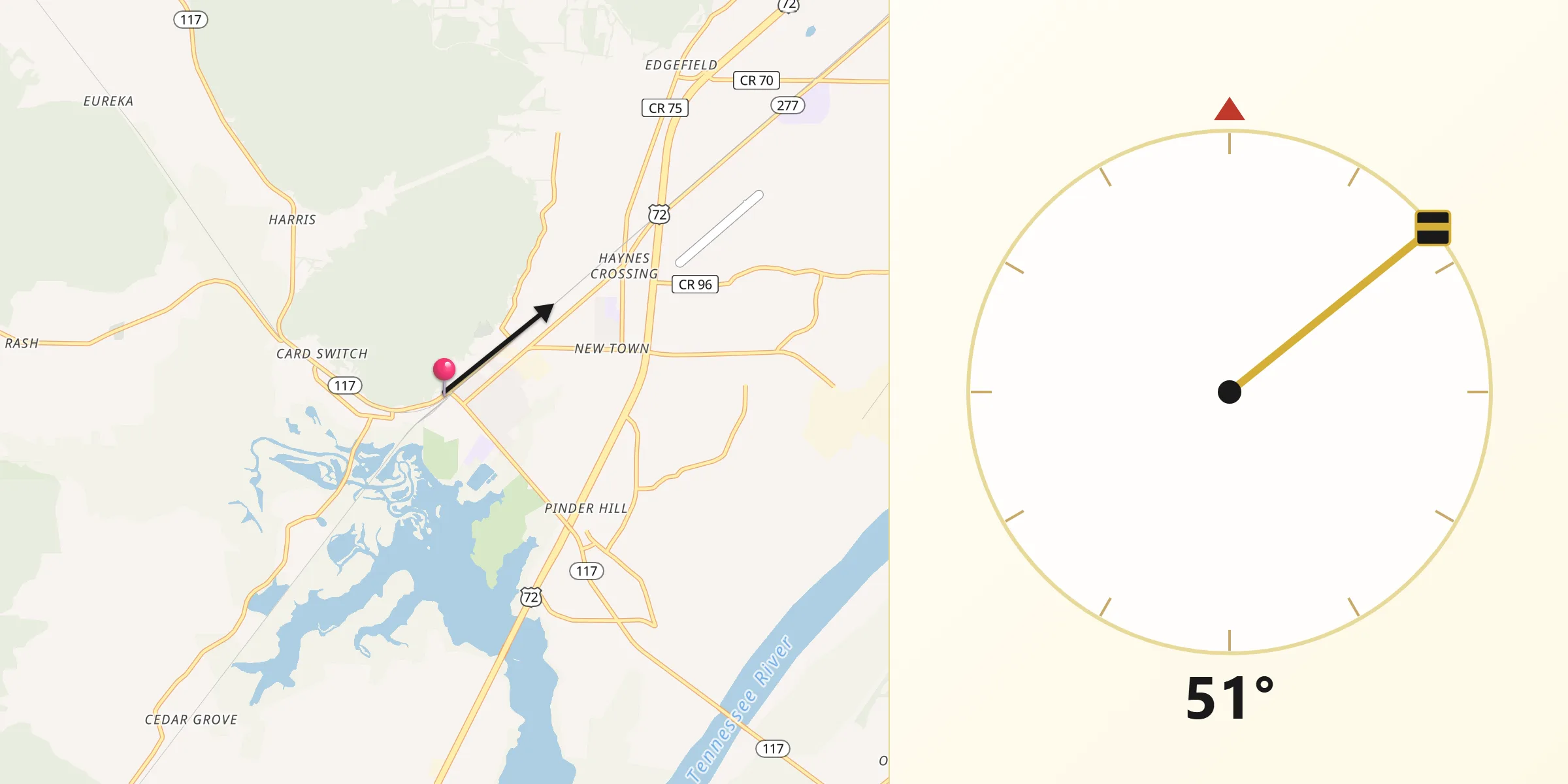 Qibla Direction from Stevenson