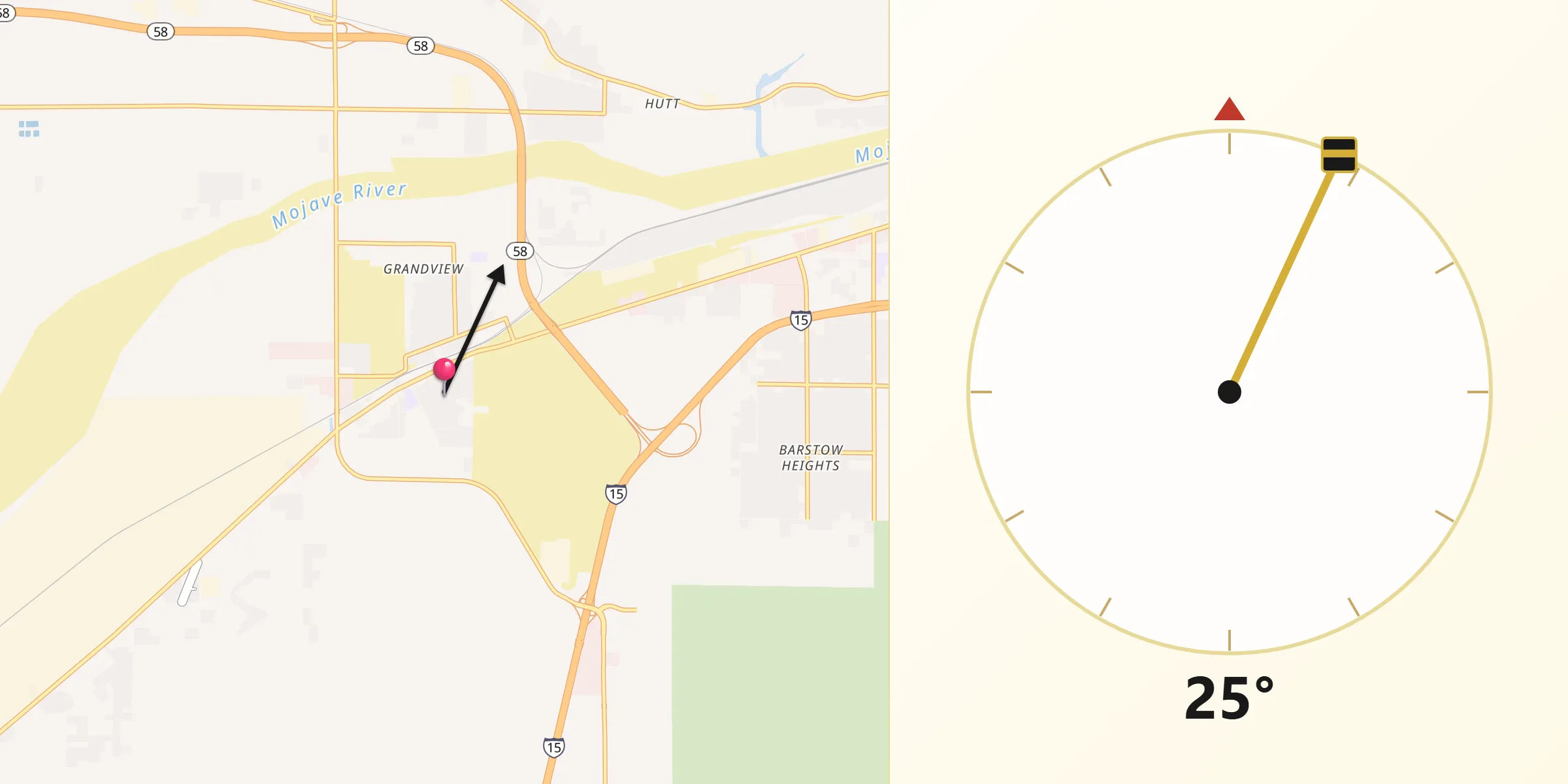 Qibla Direction from Lenwood