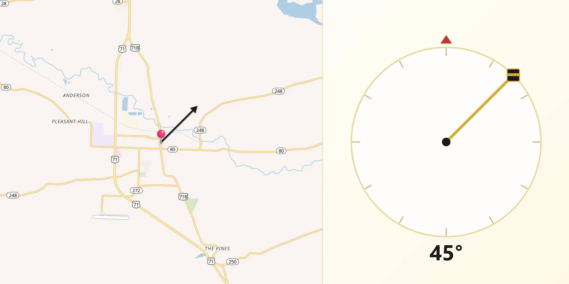 Qibla Direction from Waldron