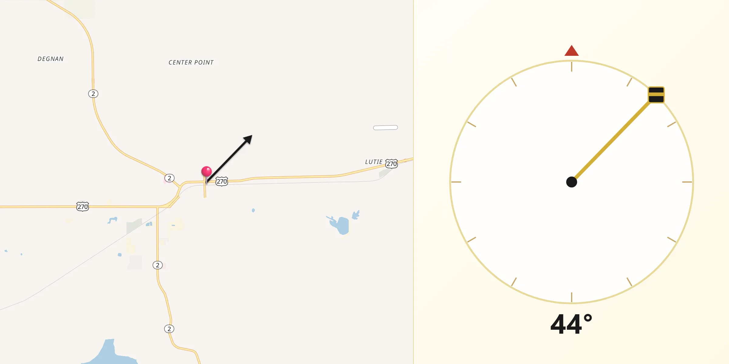 Qibla Direction from Wilburton