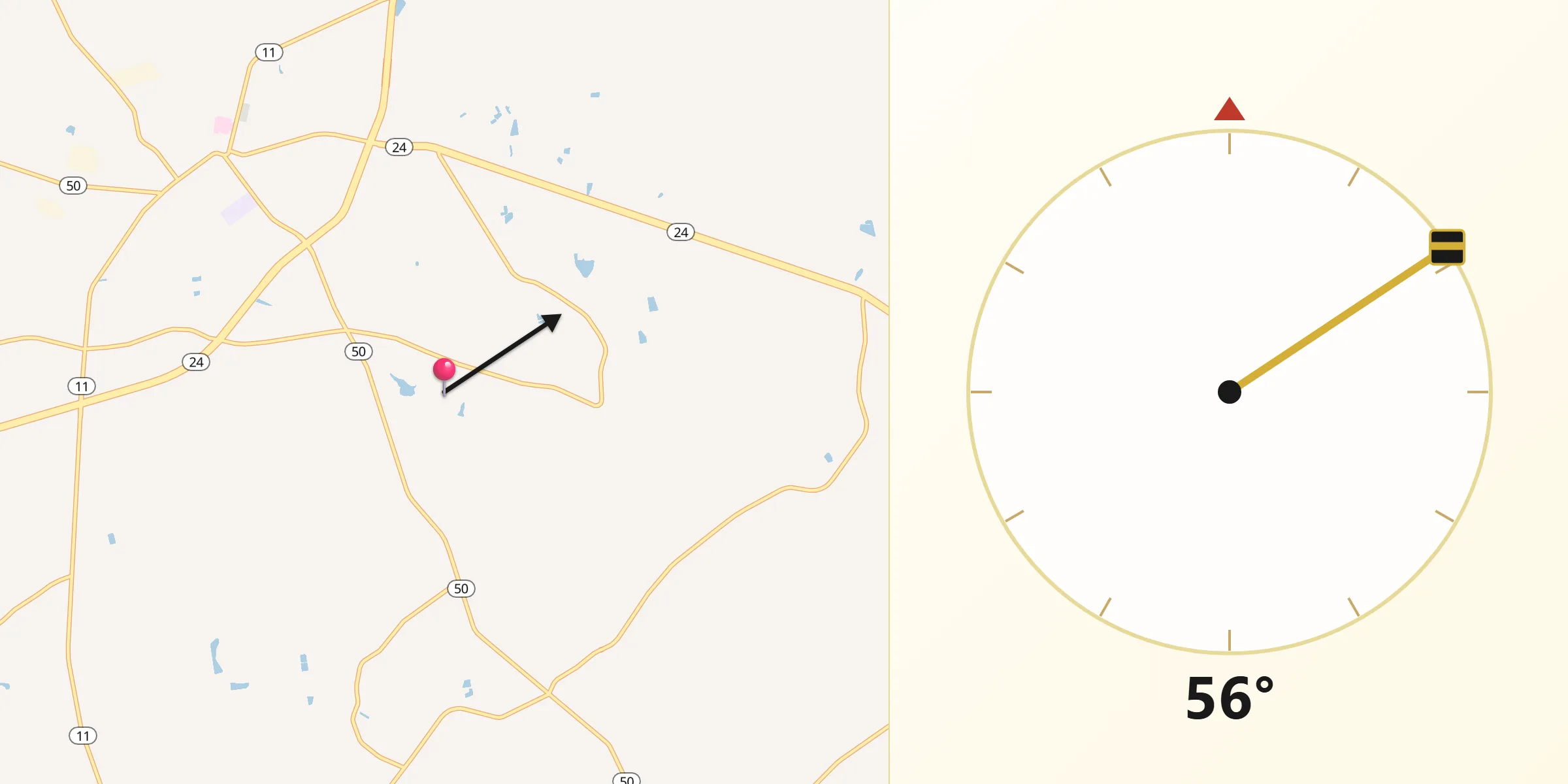 Qibla Direction from Duplin