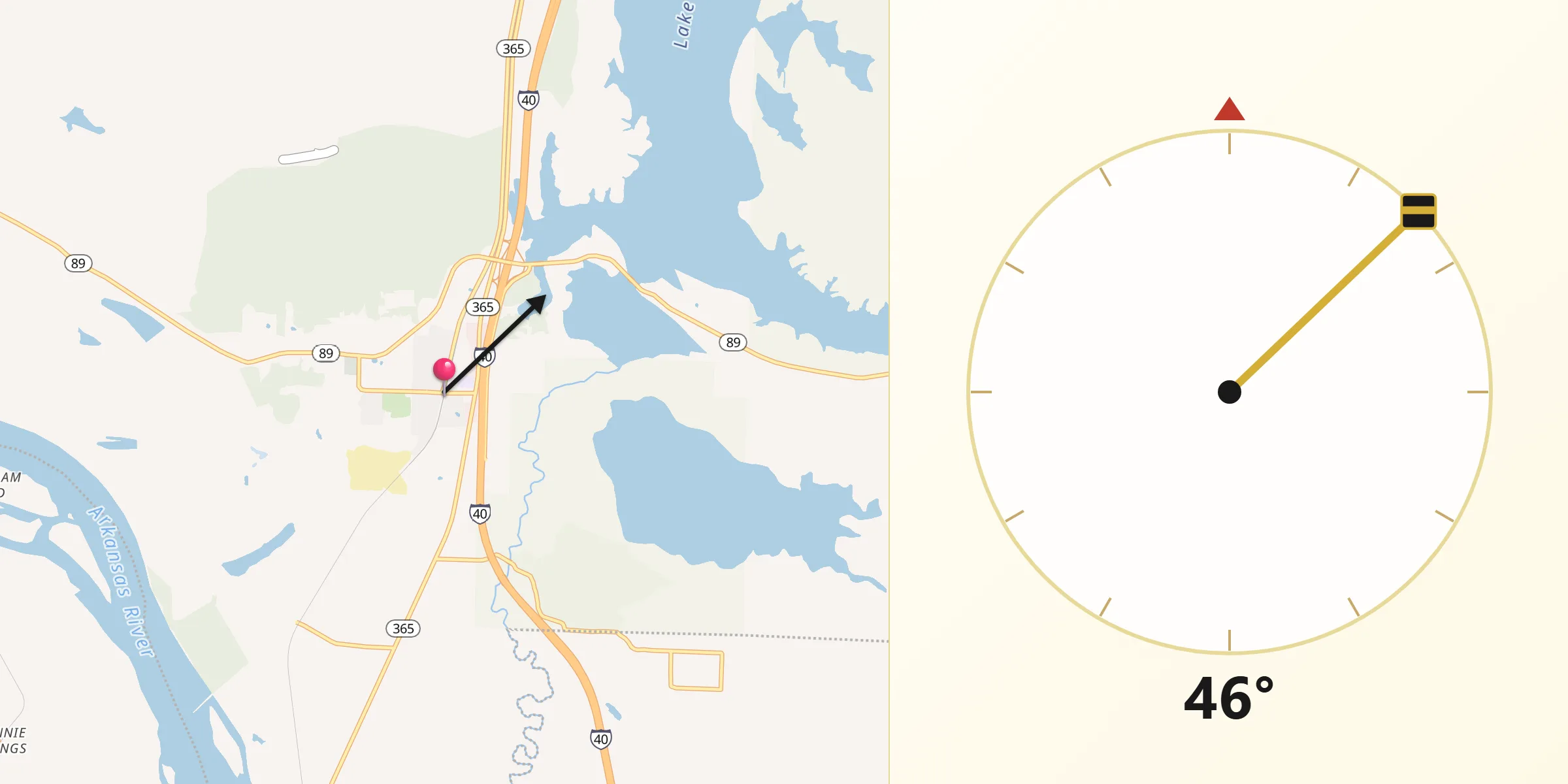 Qibla Direction from Mayflower