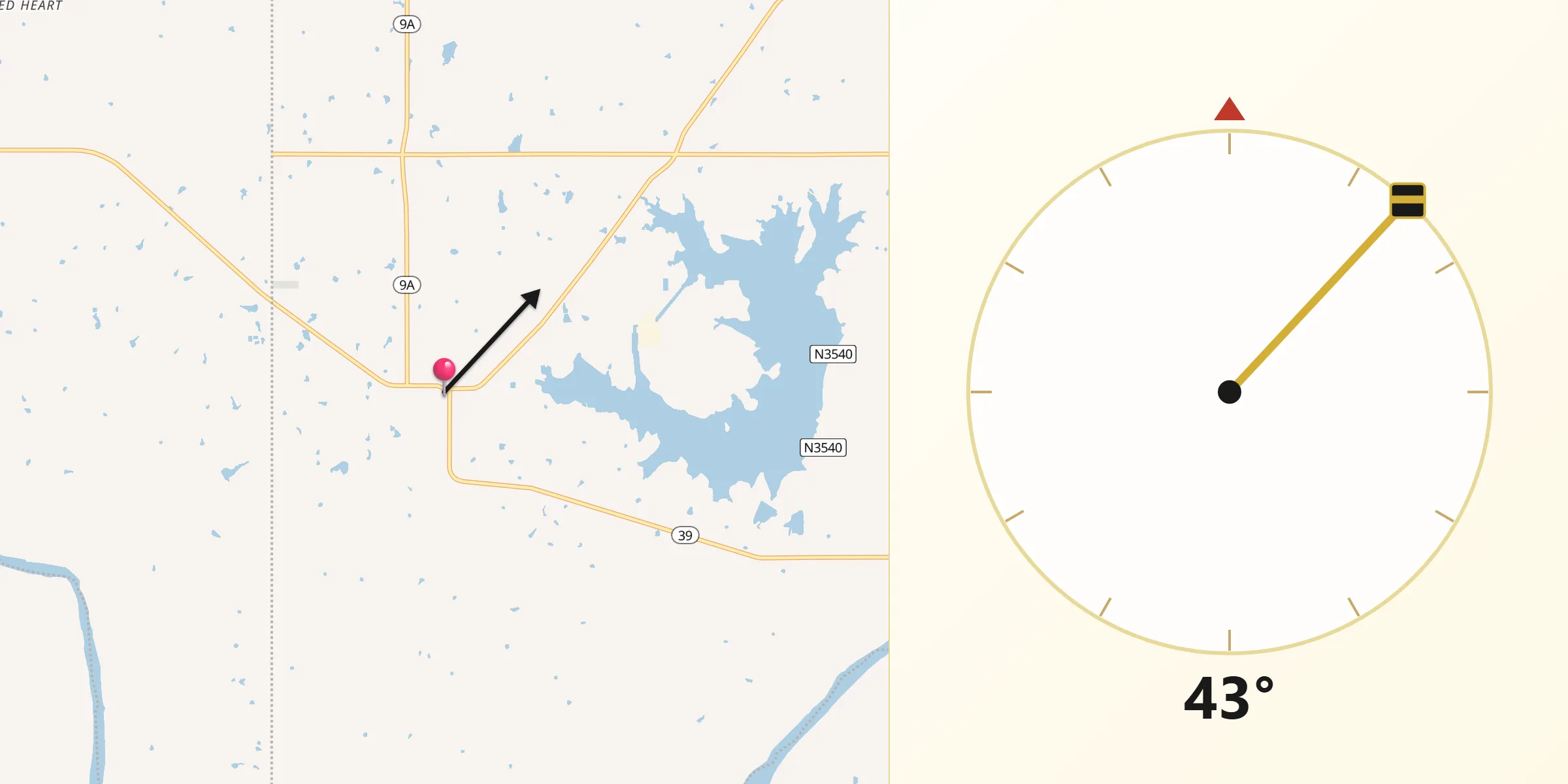 Qibla Direction from Konawa