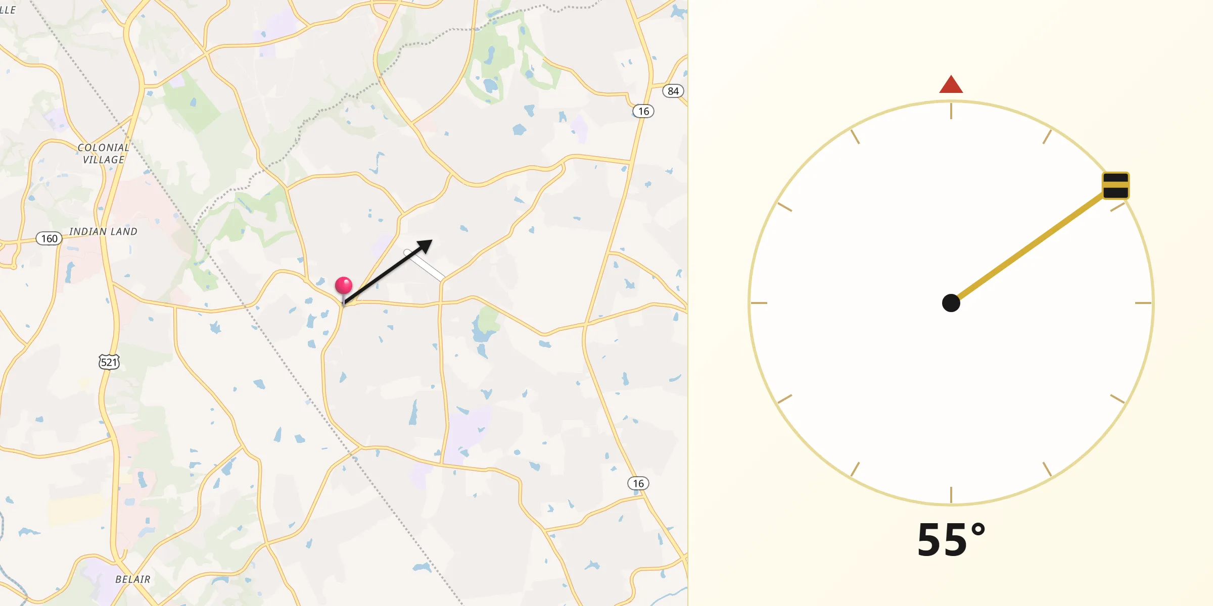 Qibla Direction from Marvin