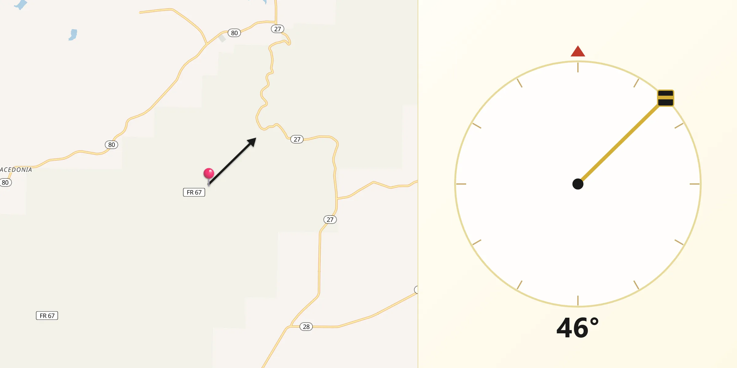 Qibla Direction from Yell