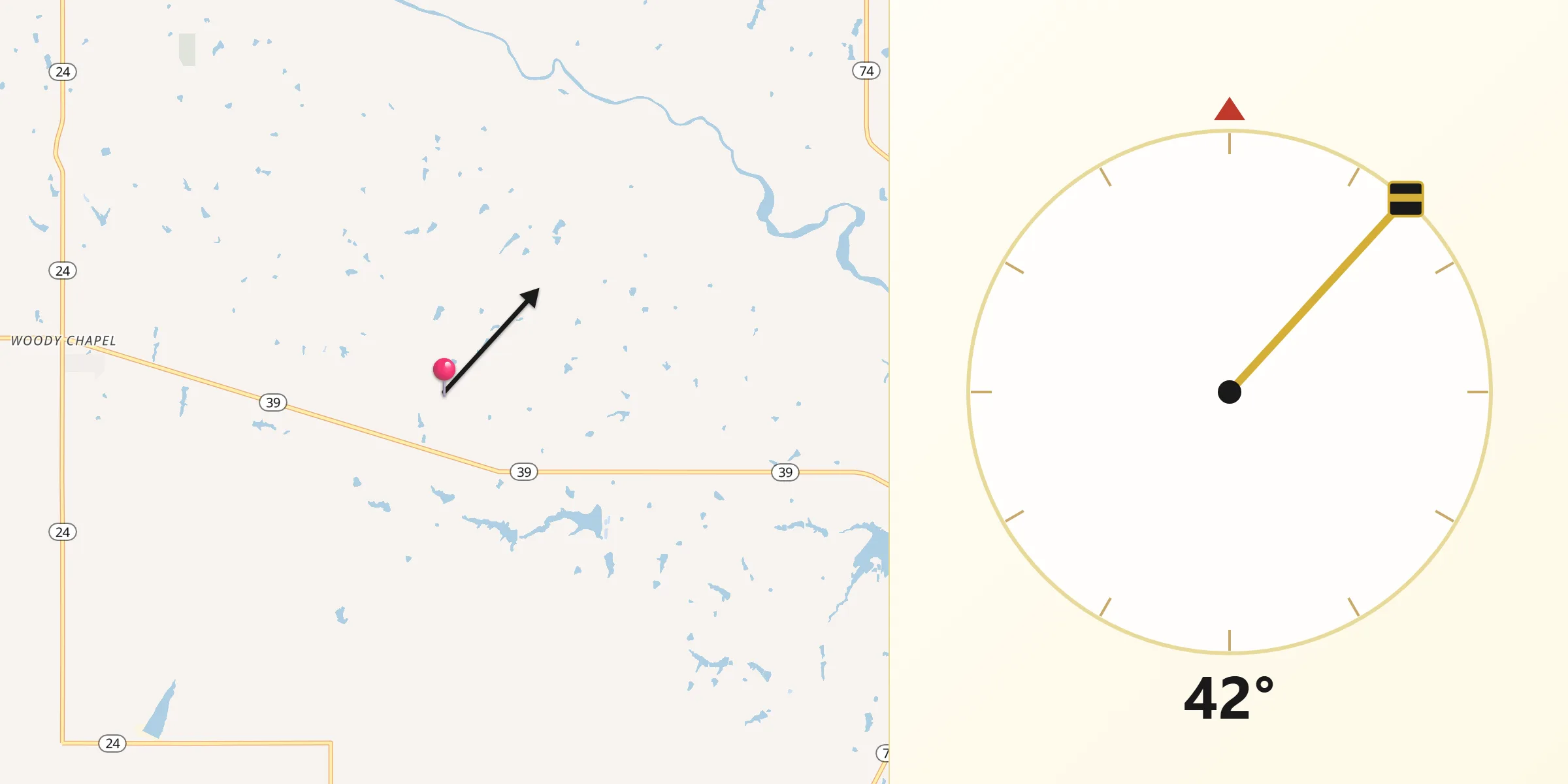 Qibla Direction from McClain