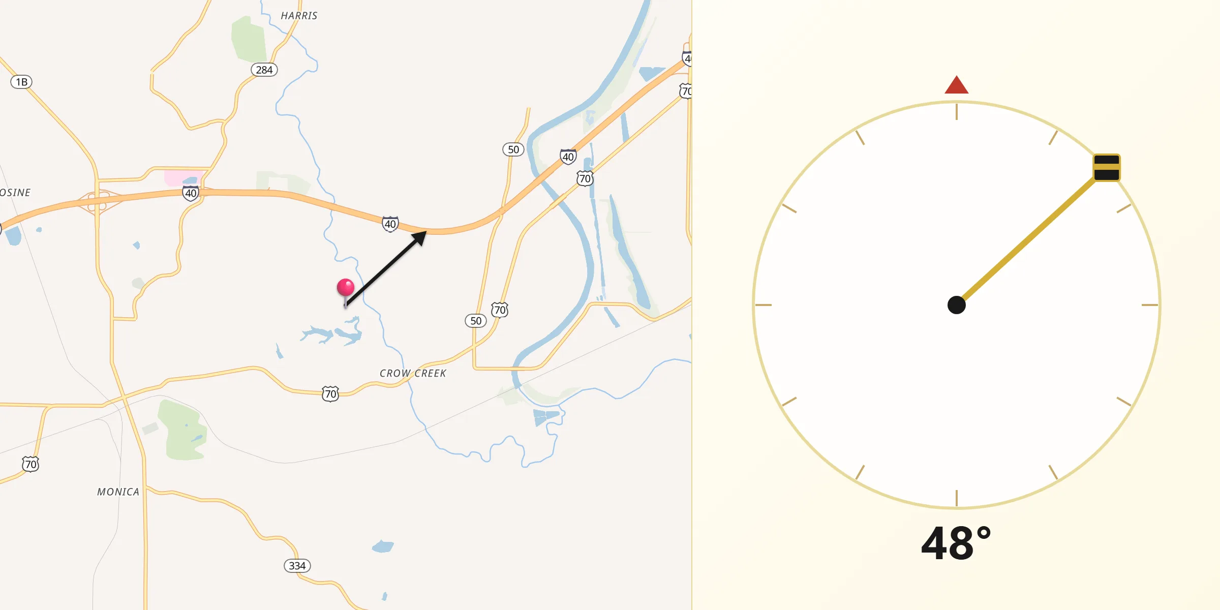 Qibla Direction from Saint Francis