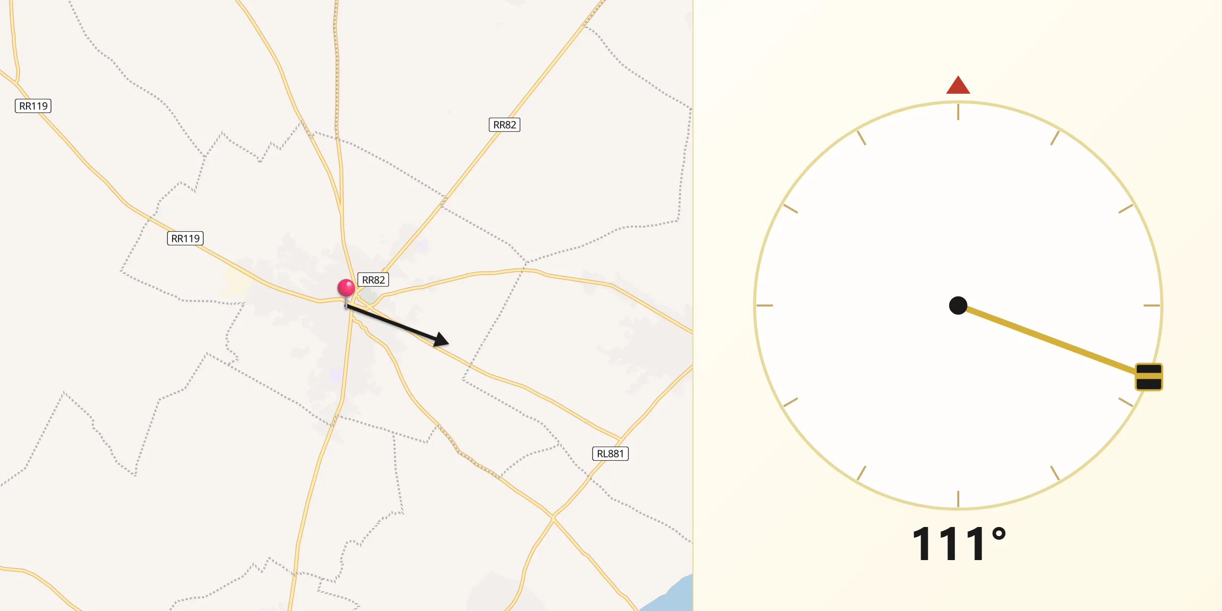اتجاه القبلة من جبنيانة