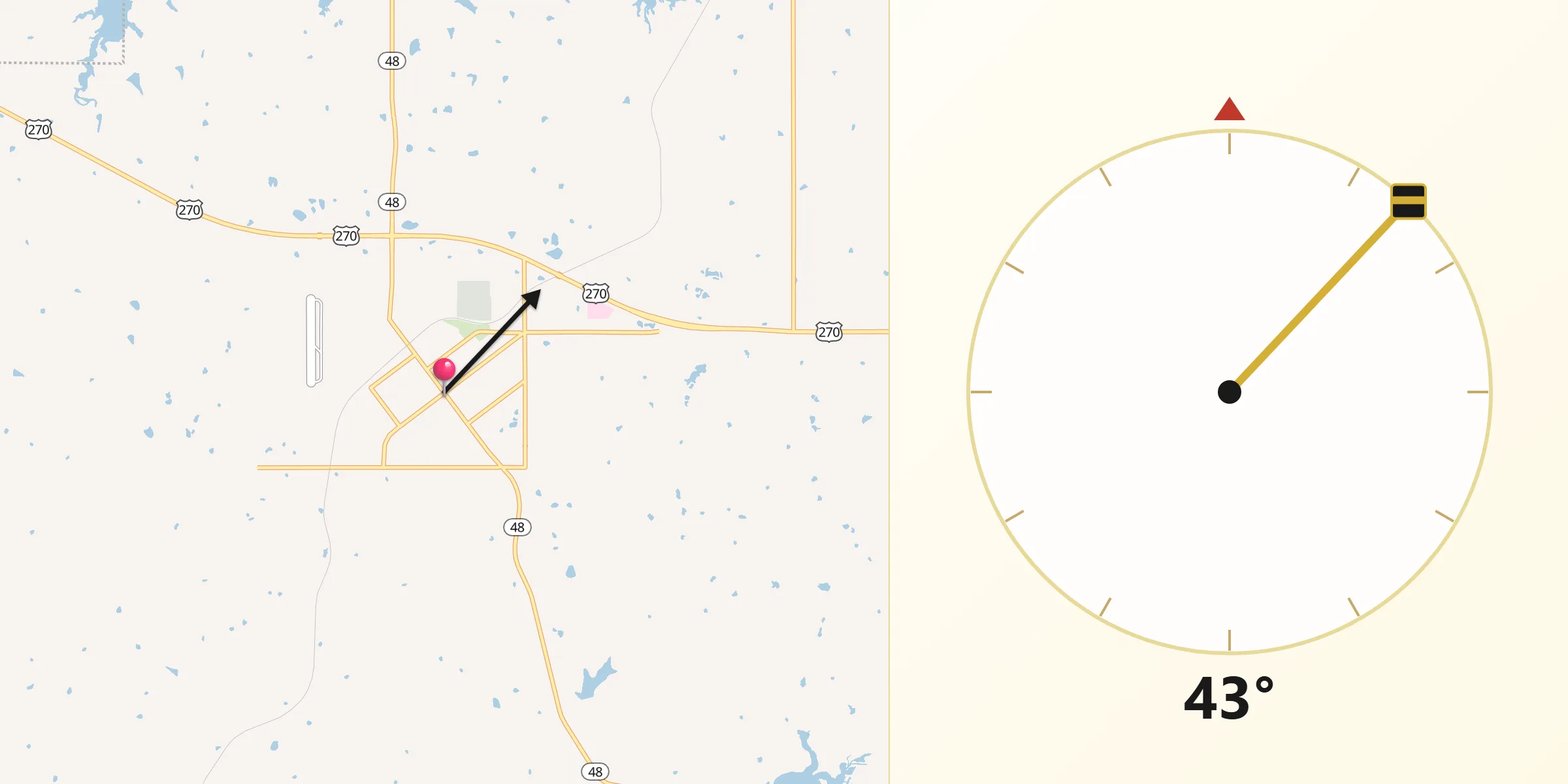 Qibla Direction from Holdenville