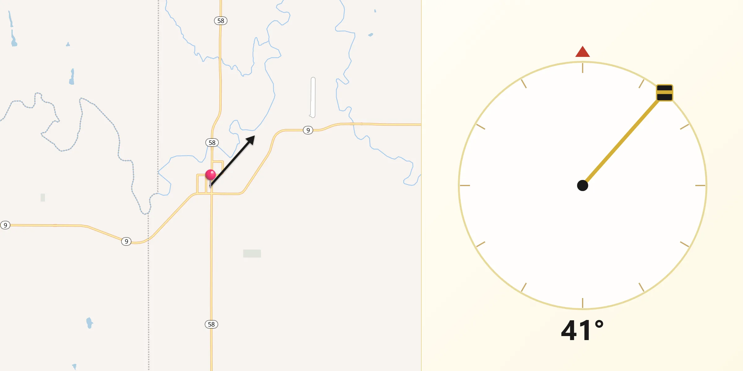 Qibla Direction from Carnegie
