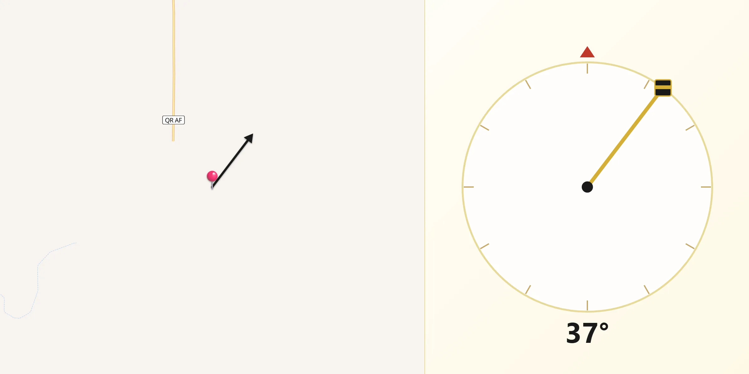 Qibla Direction from Quay