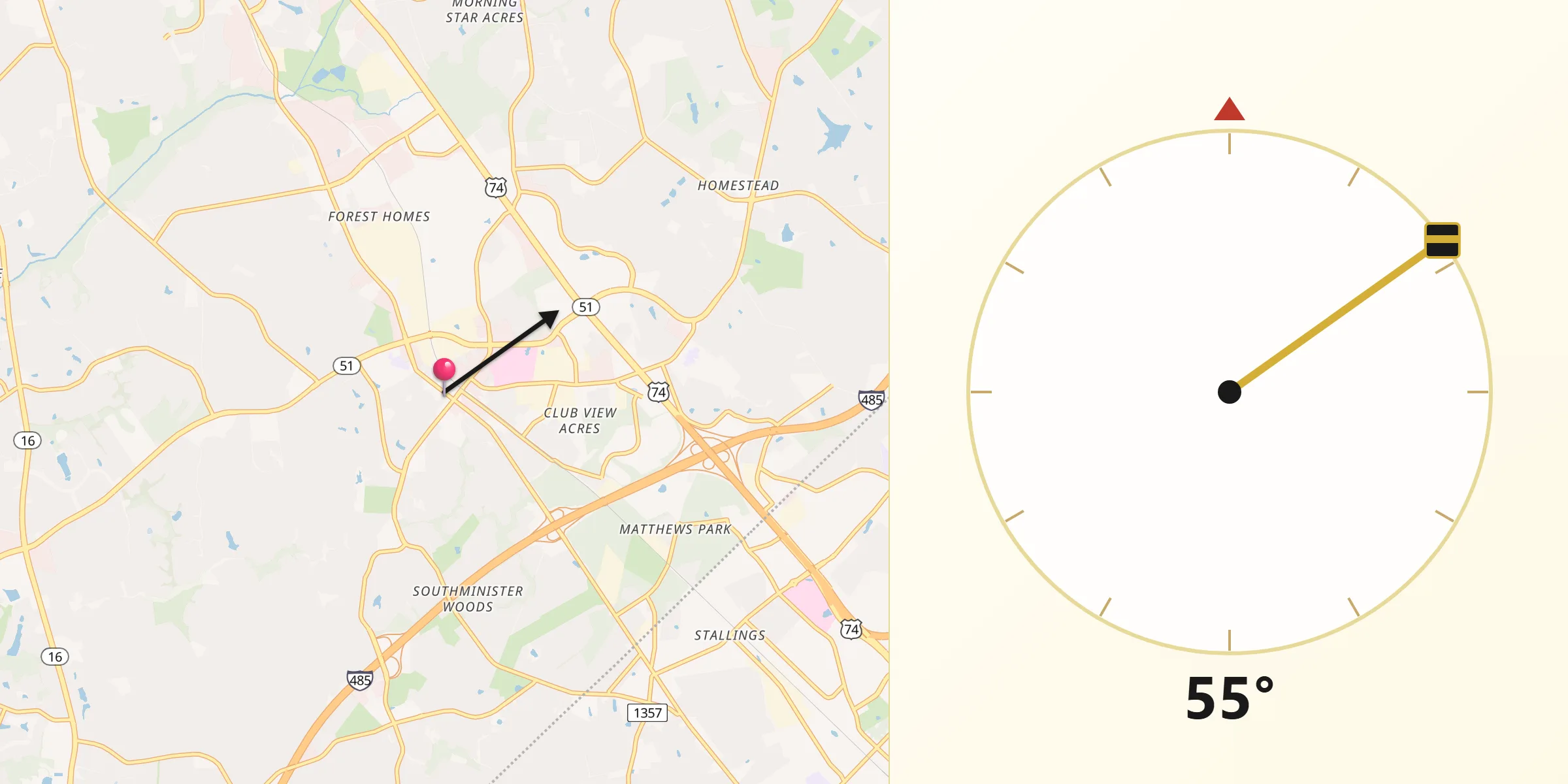 Qibla Direction from Matthews