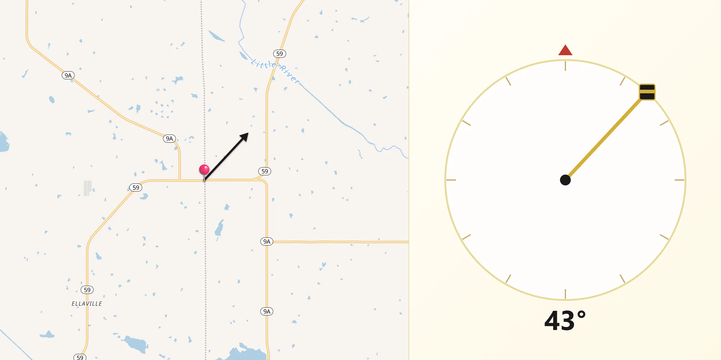 Qibla Direction from Maud