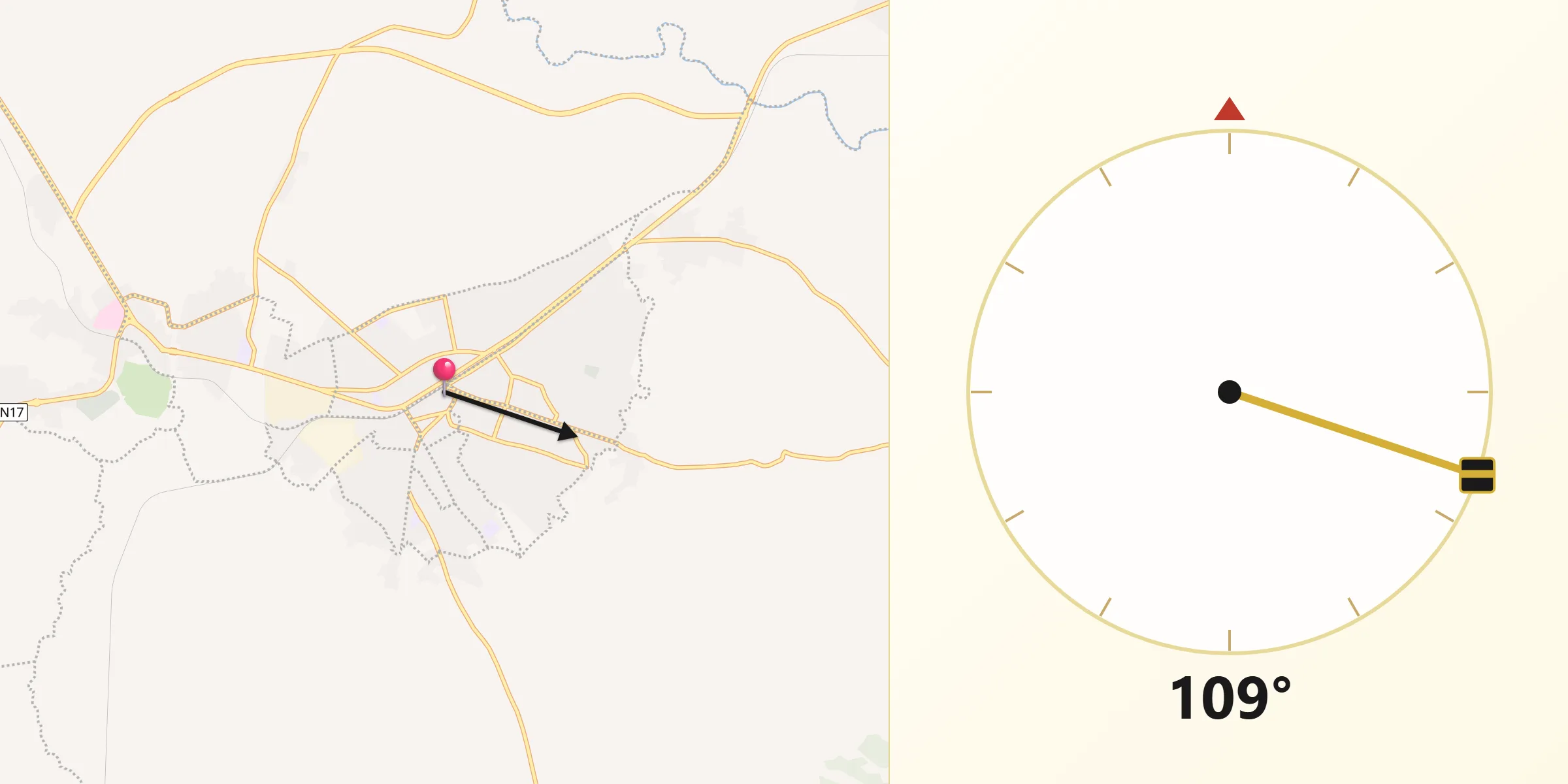 اتجاه القبلة من القصرين
