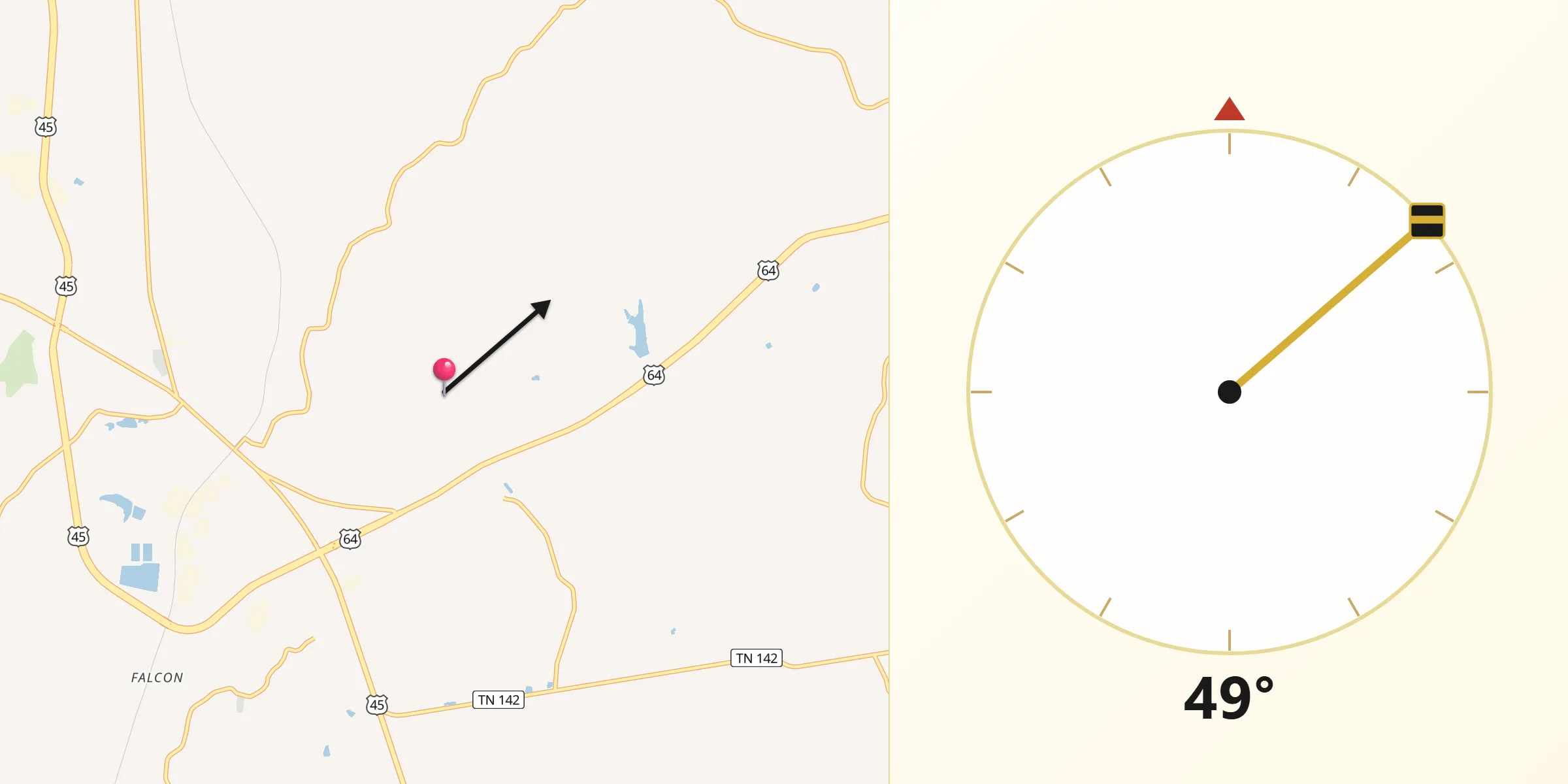 Qibla Direction from McNairy