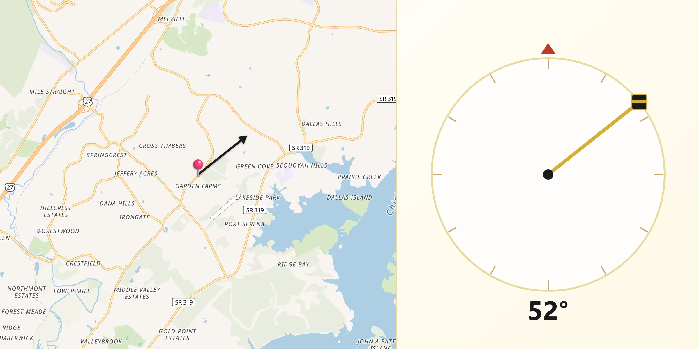 Qibla Direction from Middle Valley