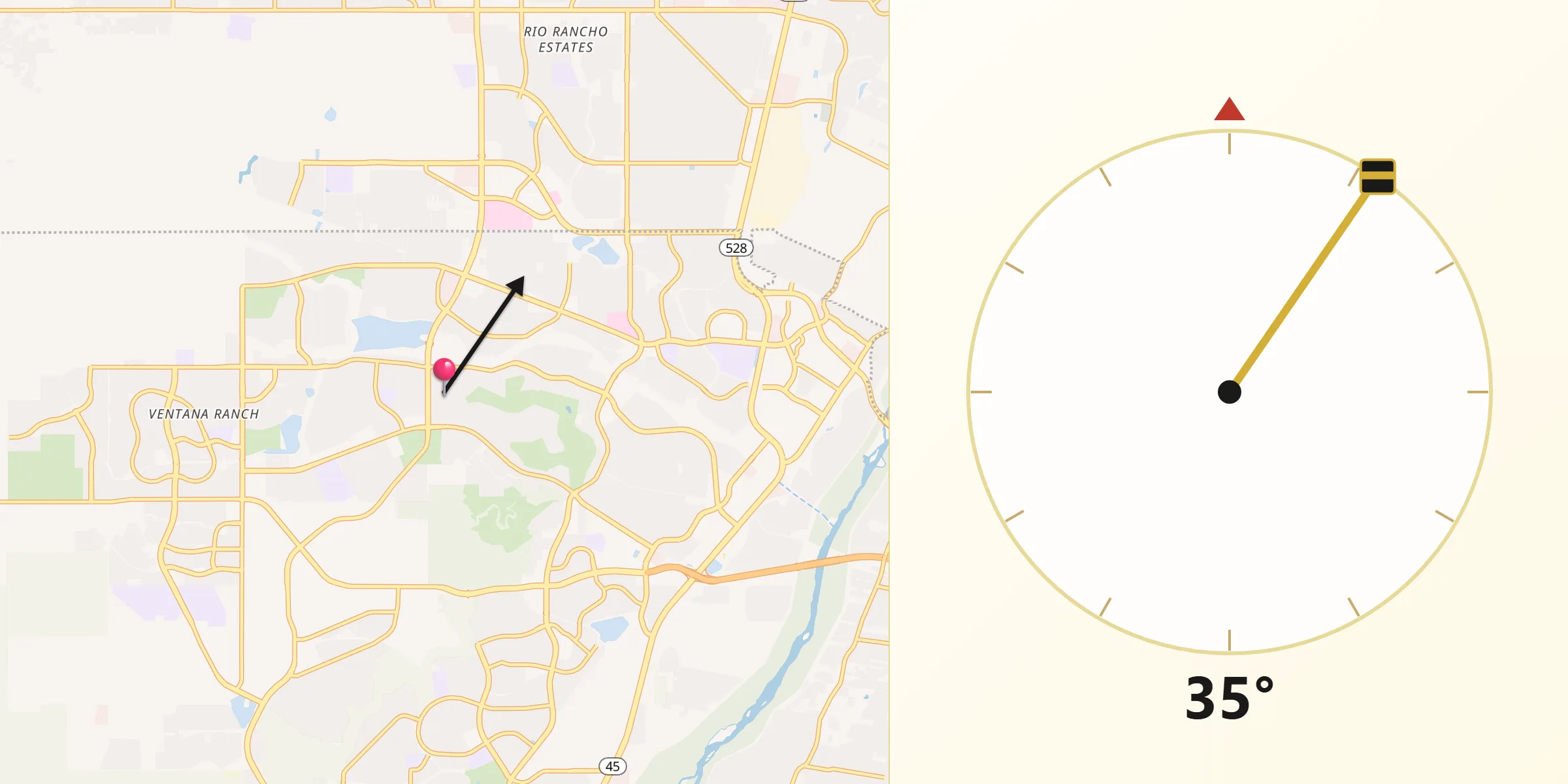 Qibla Direction from Paradise Hills