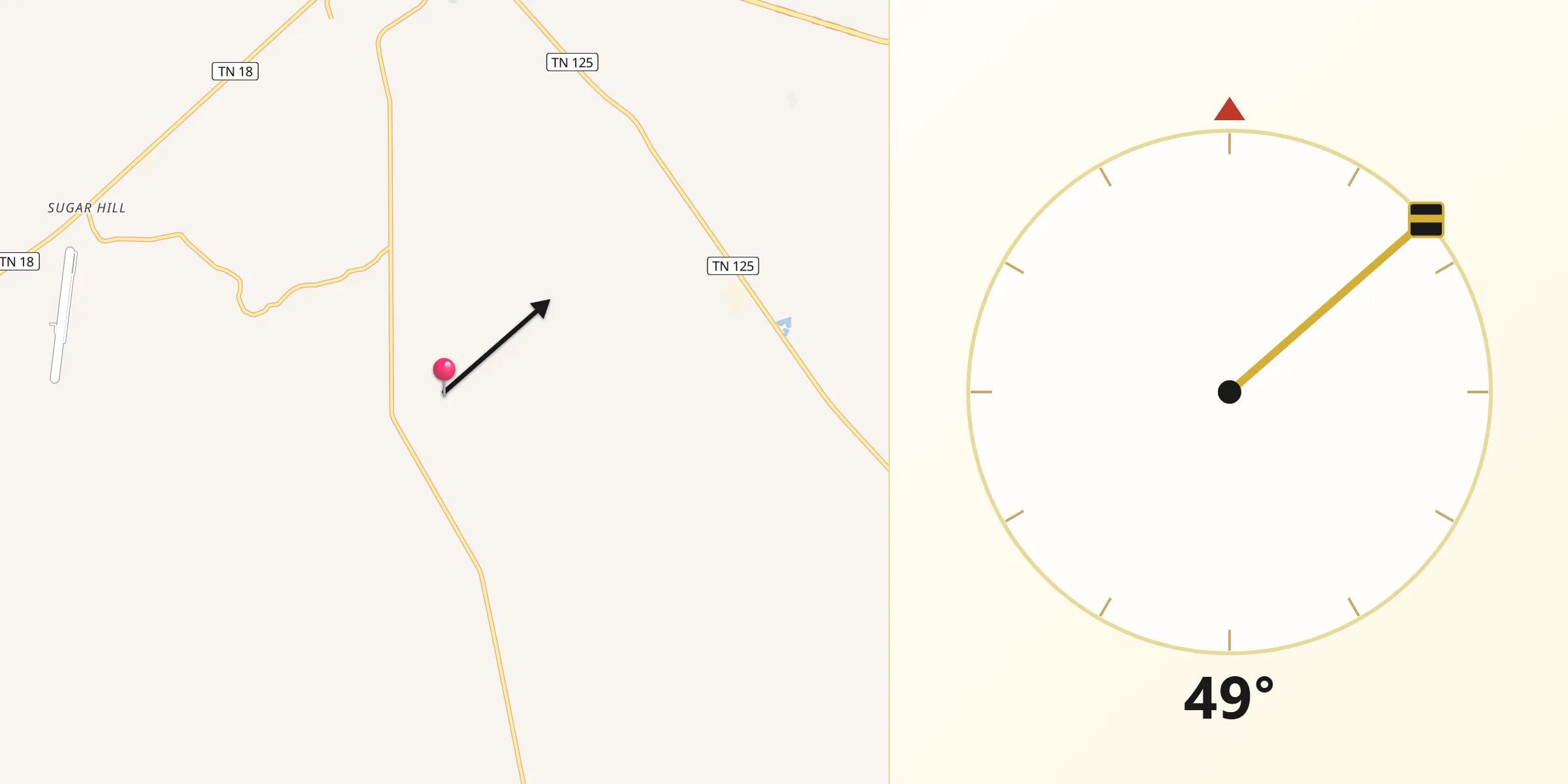 Qibla Direction from Hardeman