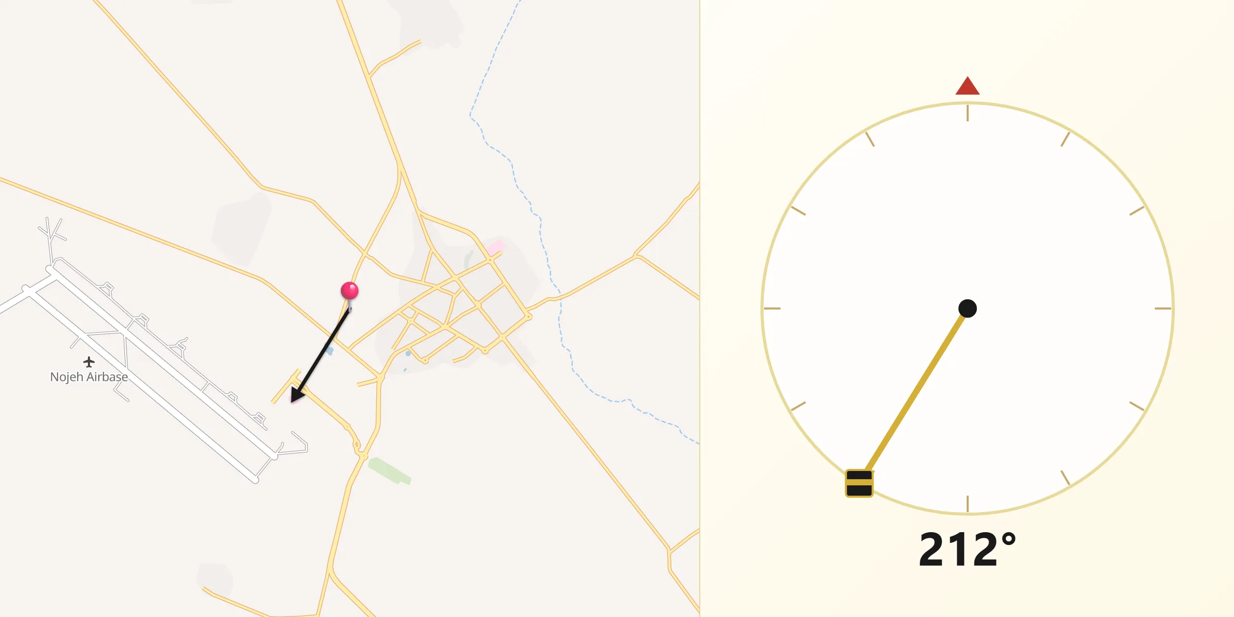 جهت قبله از کبودر آهنگ