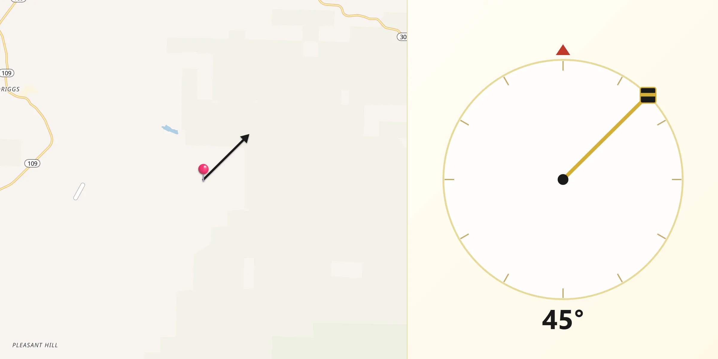 Qibla Direction from Logan County