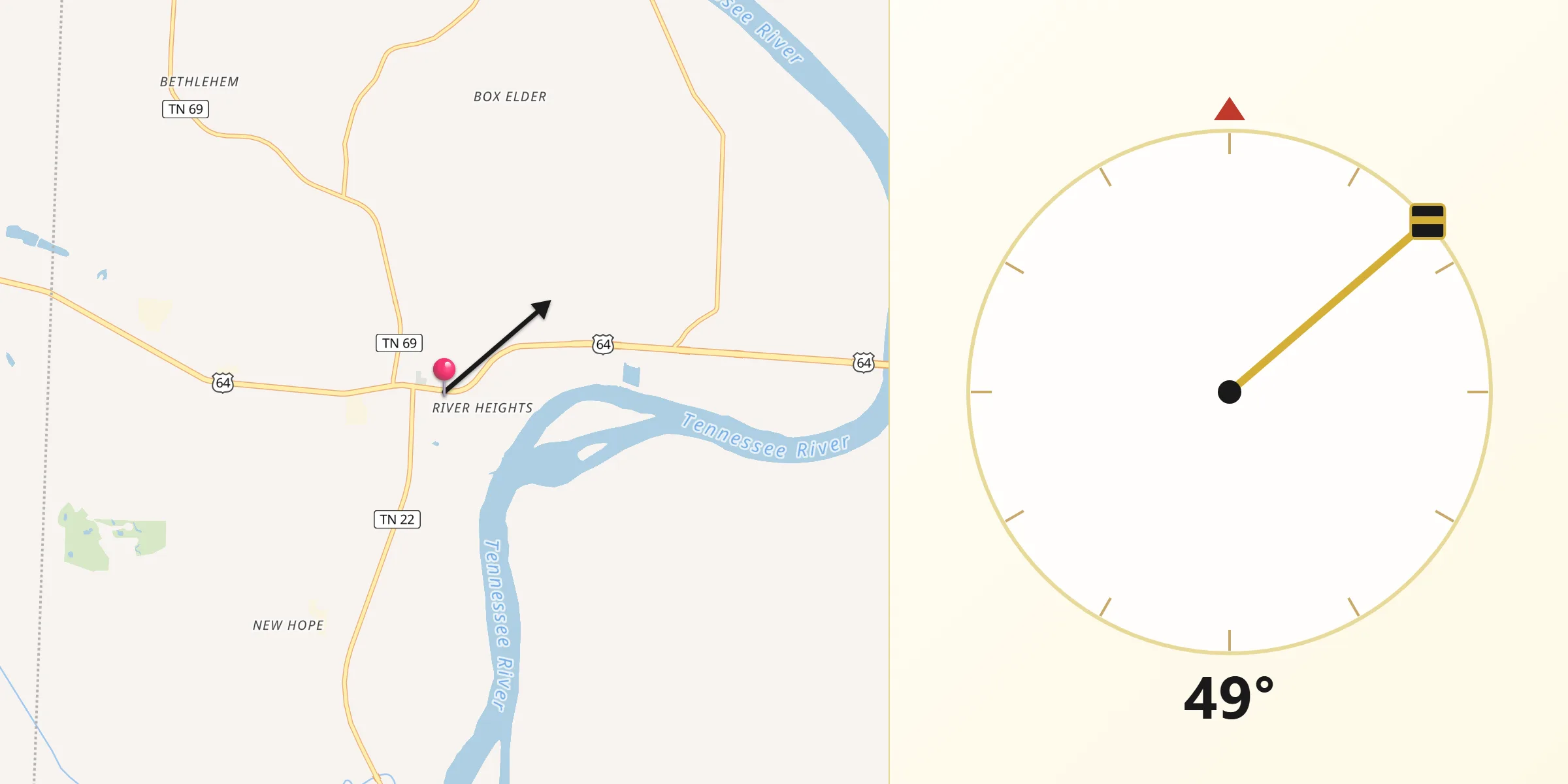 Qibla Direction from Crump