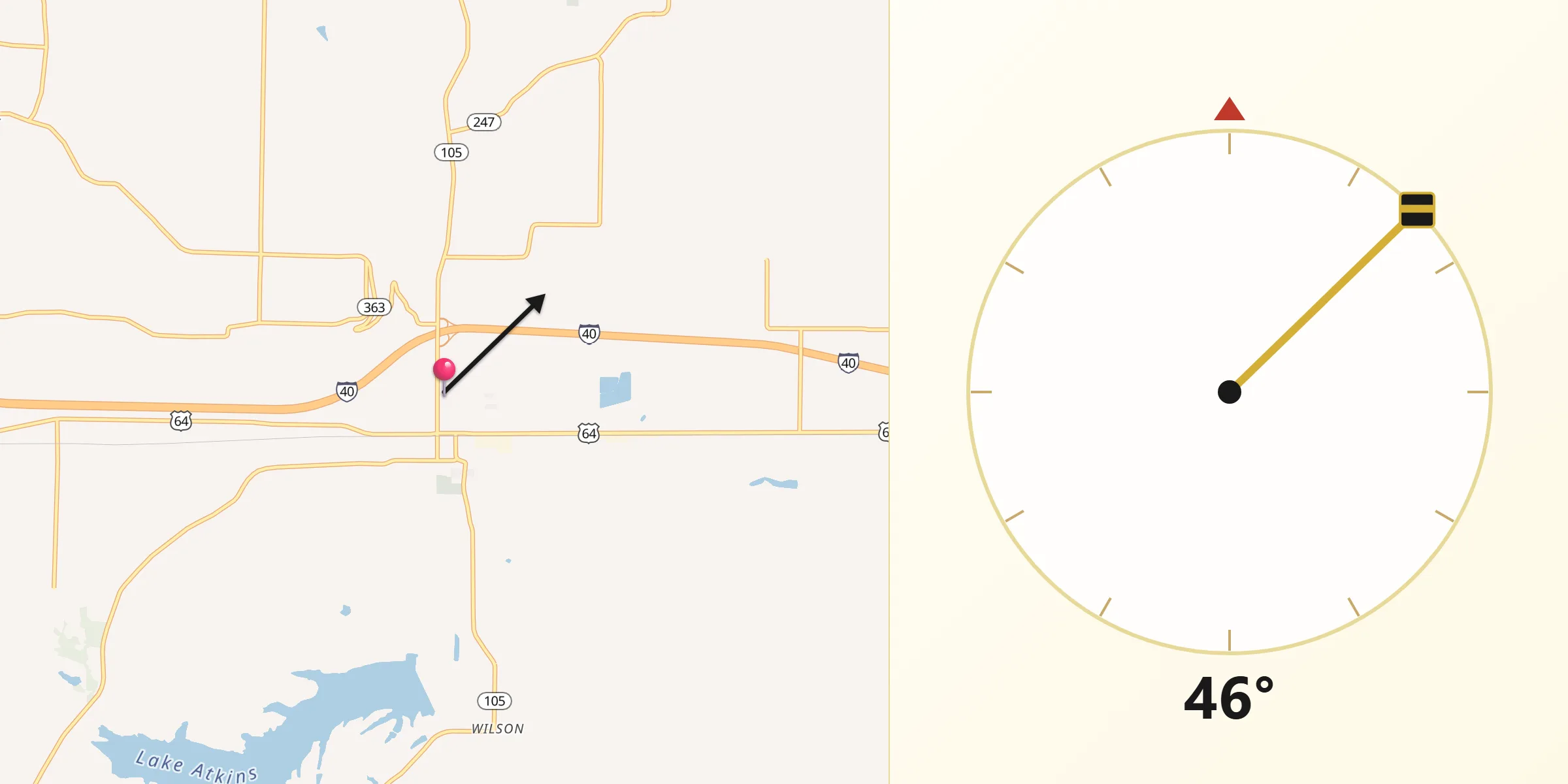 Qibla Direction from Atkins