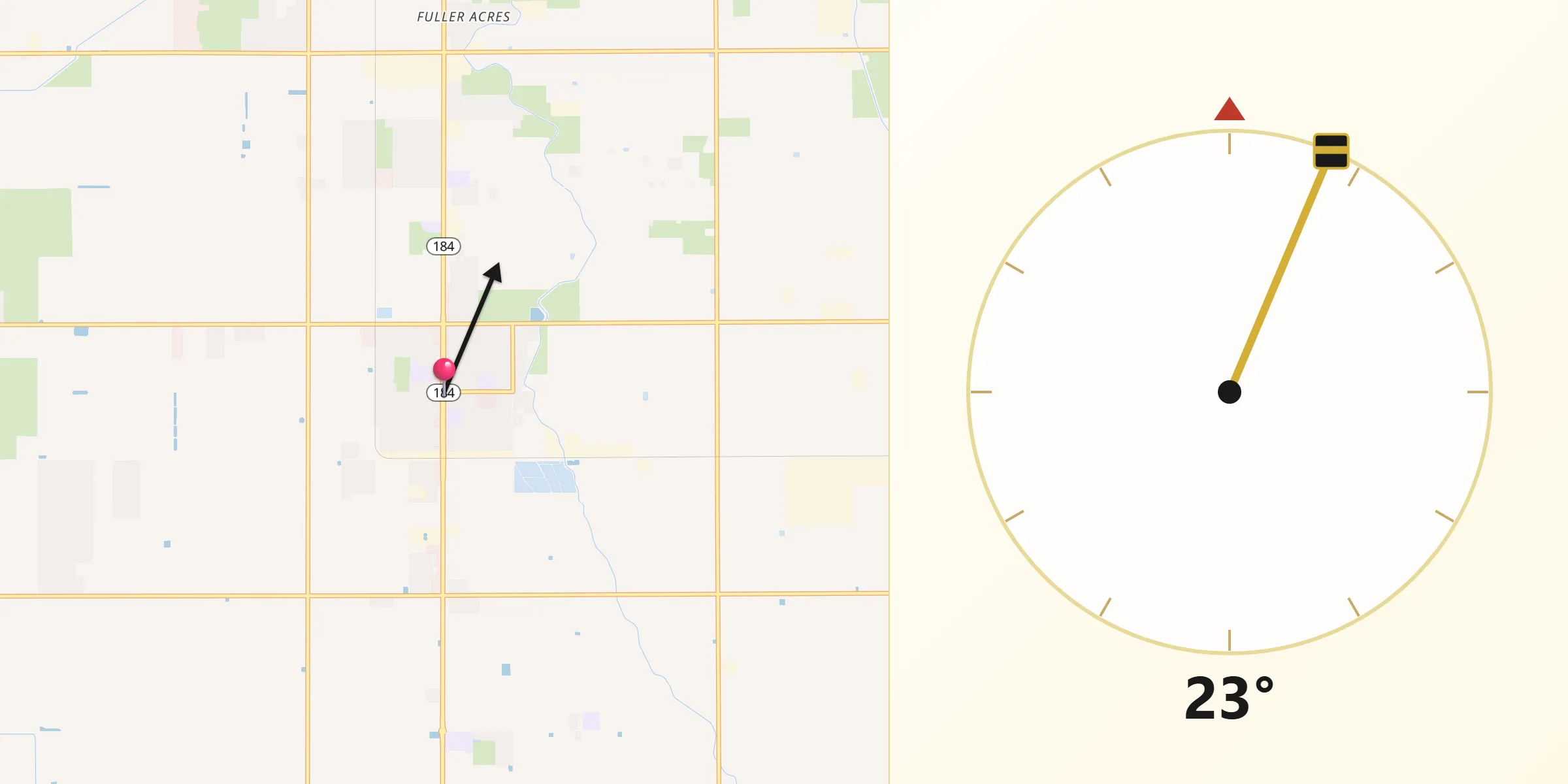 Qibla Direction from Lamont