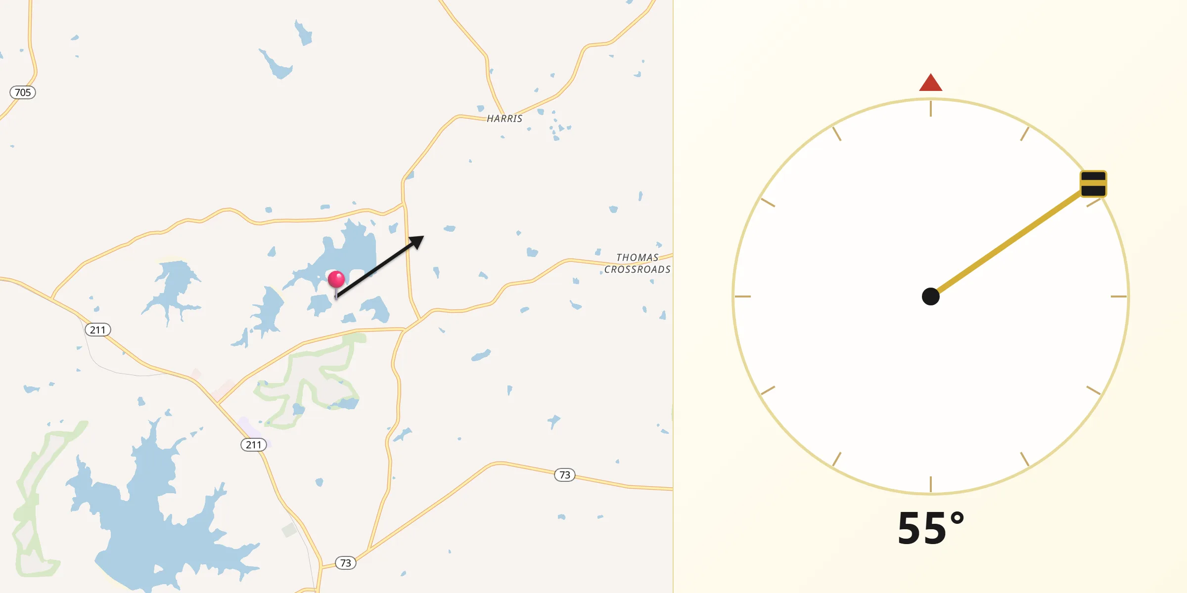 Qibla Direction from Seven Lakes
