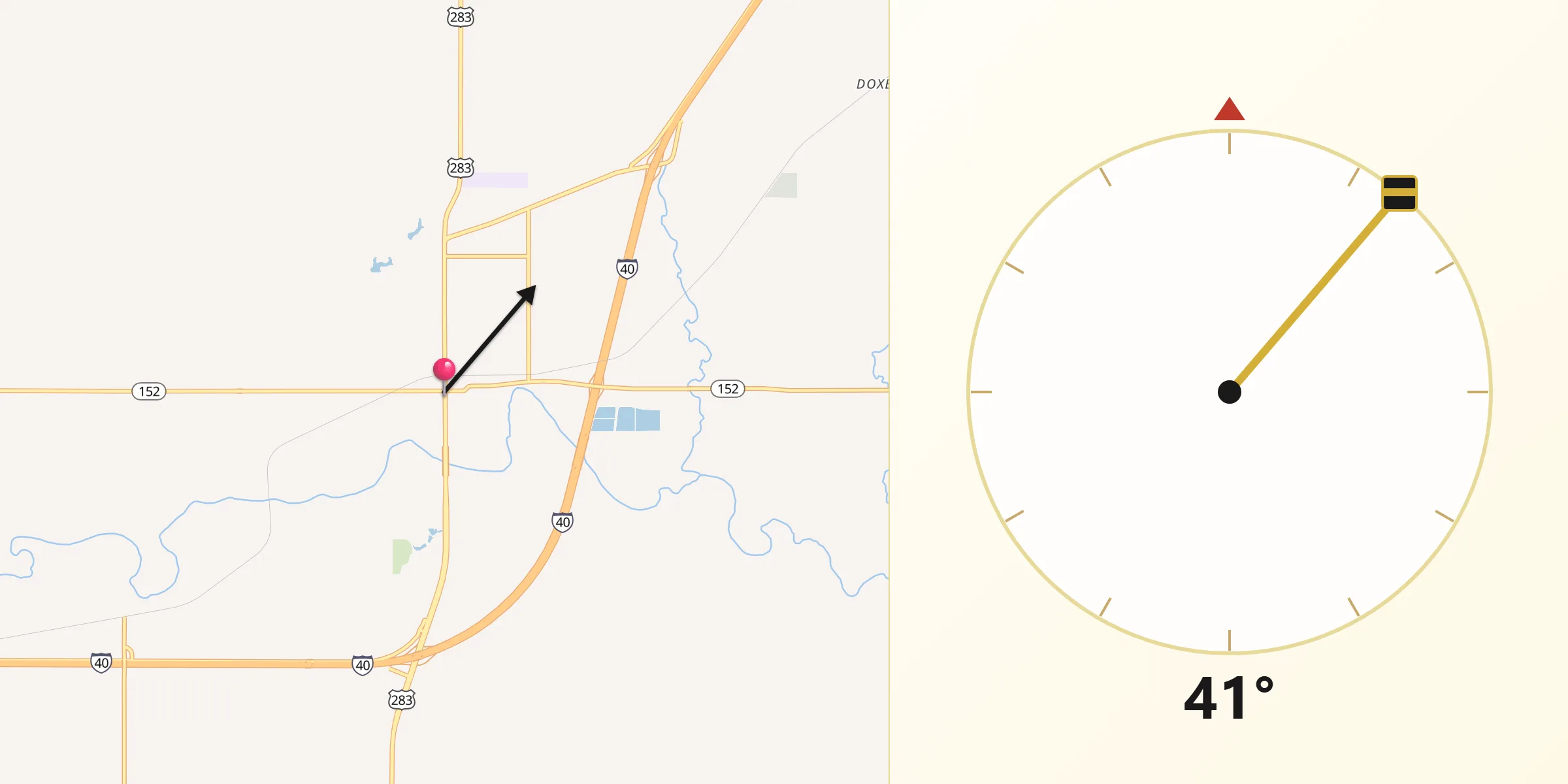 Qibla Direction from Sayre