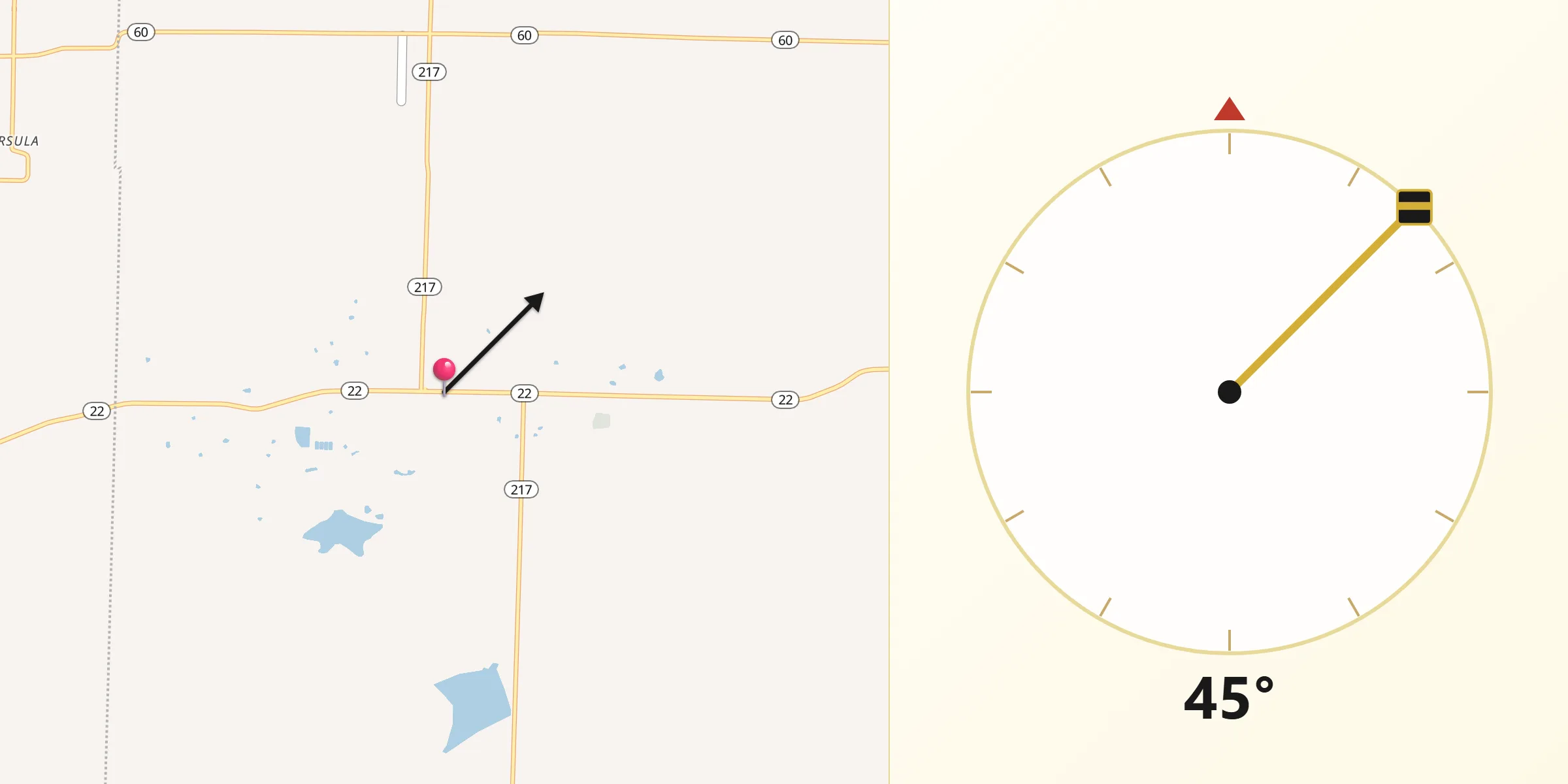 Qibla Direction from Charleston