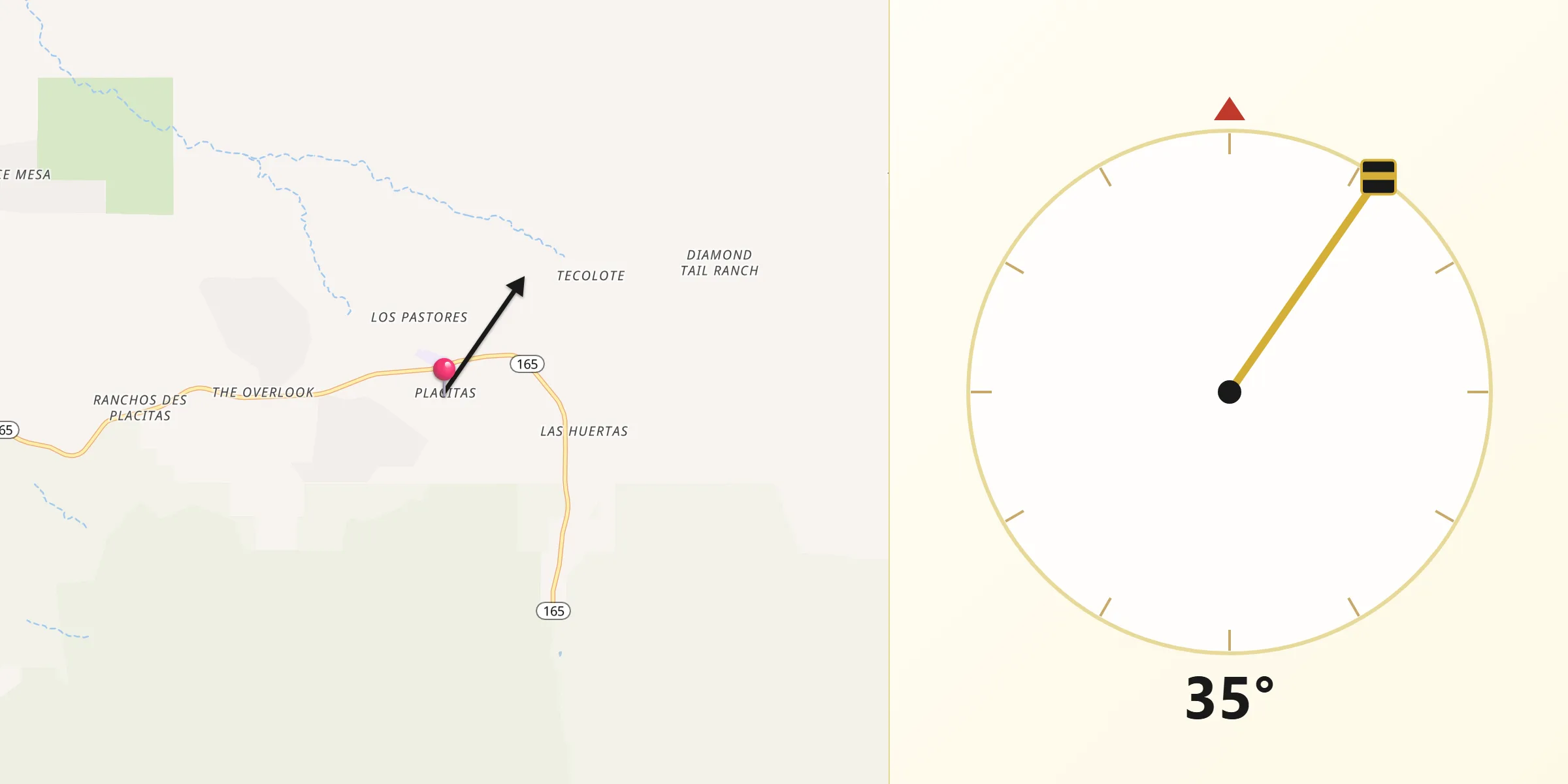 Qibla Direction from Placitas