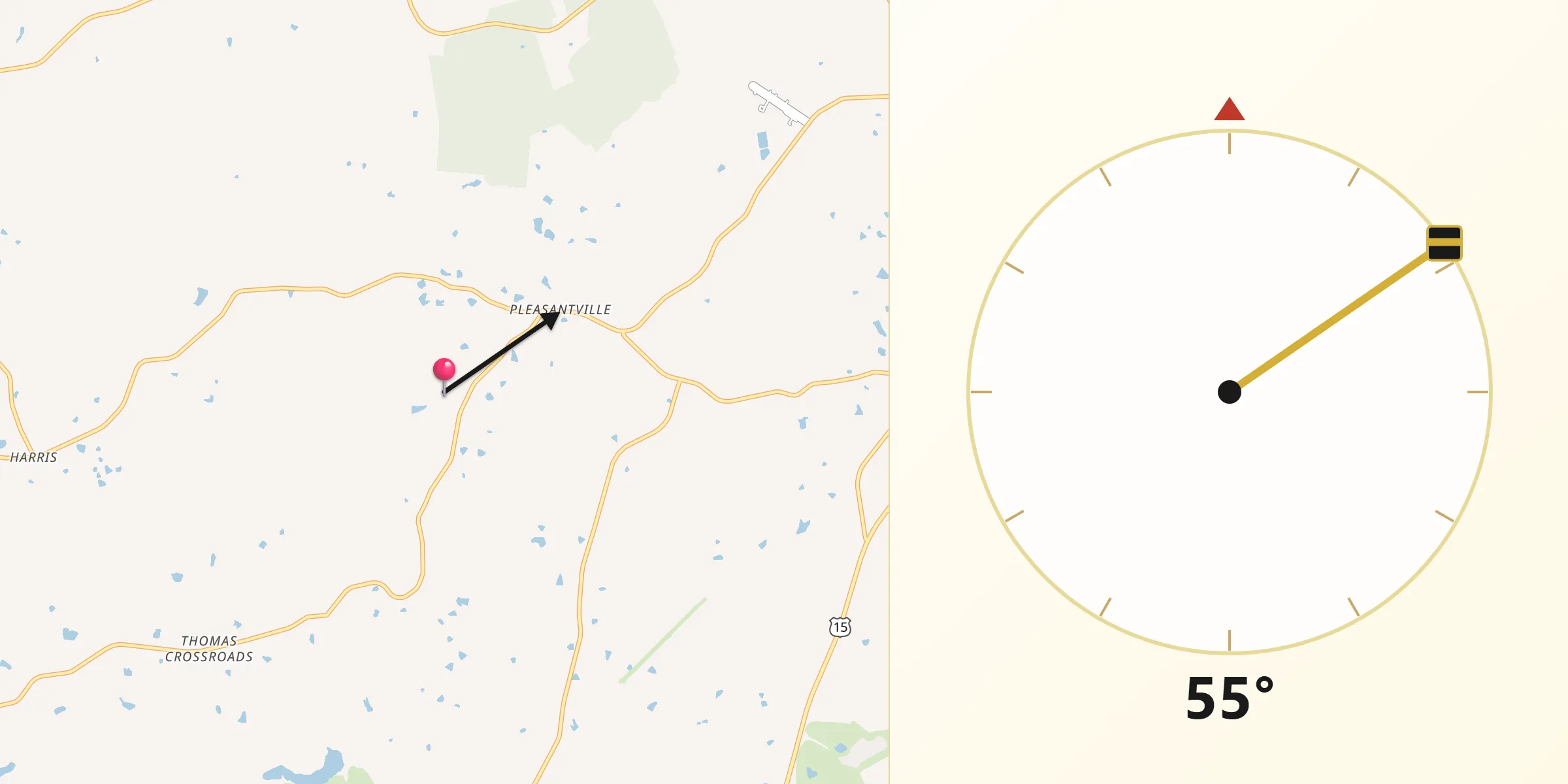 Qibla Direction from Moore