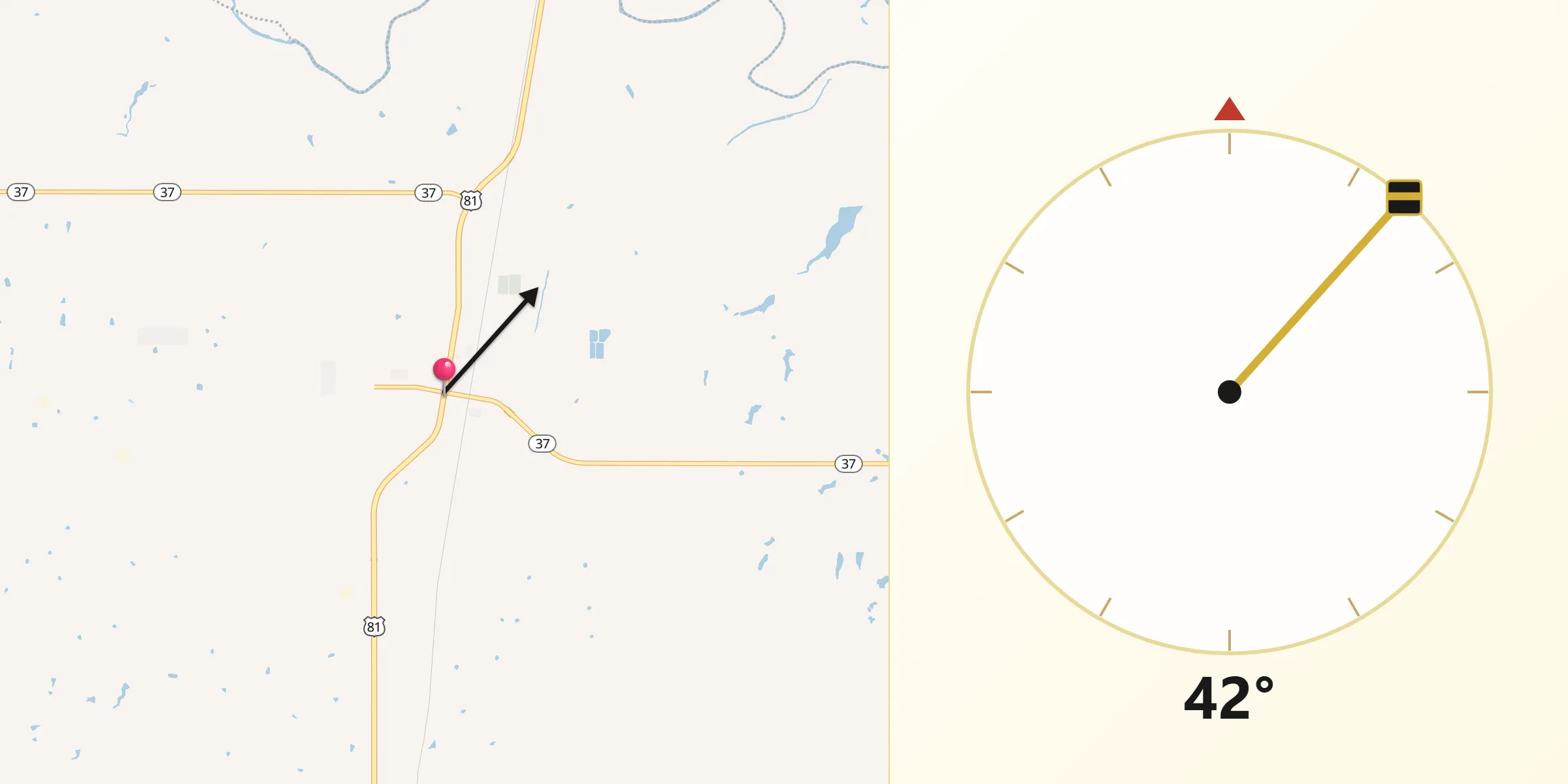 Qibla Direction from Minco
