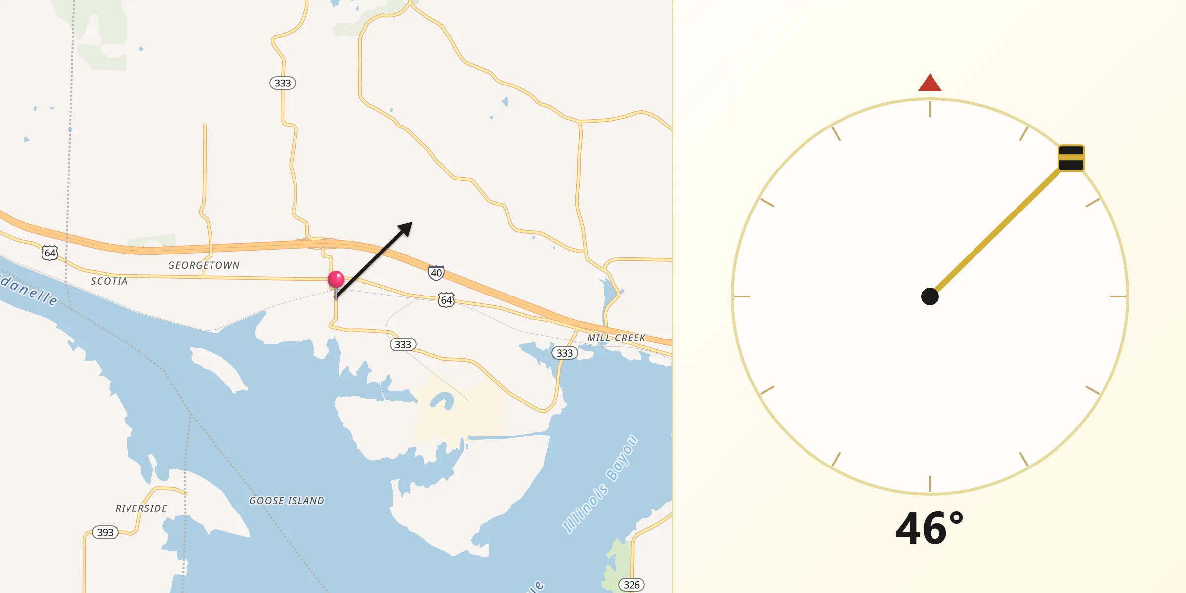 Qibla Direction from London