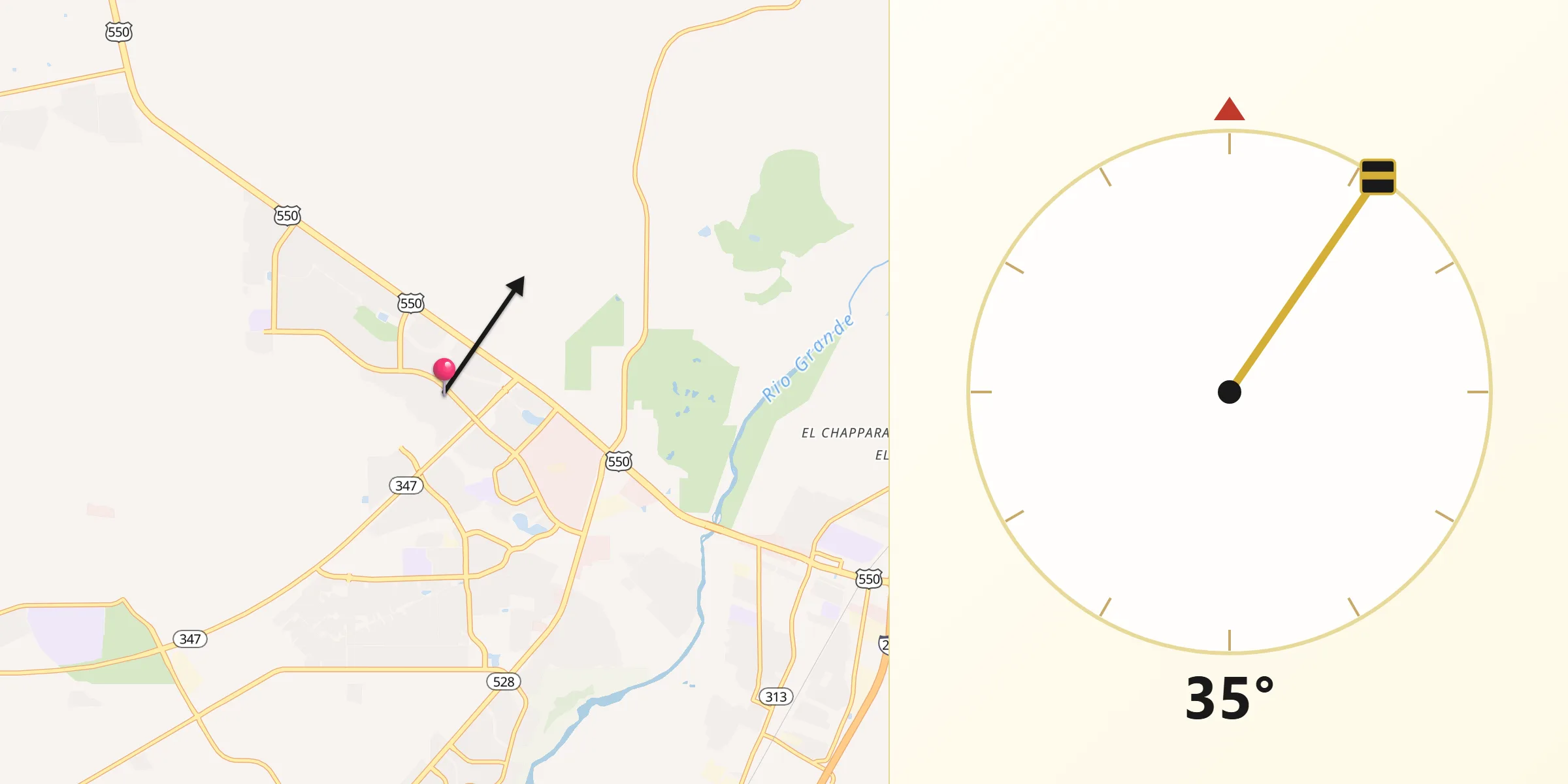 Qibla Direction from Enchanted Hills
