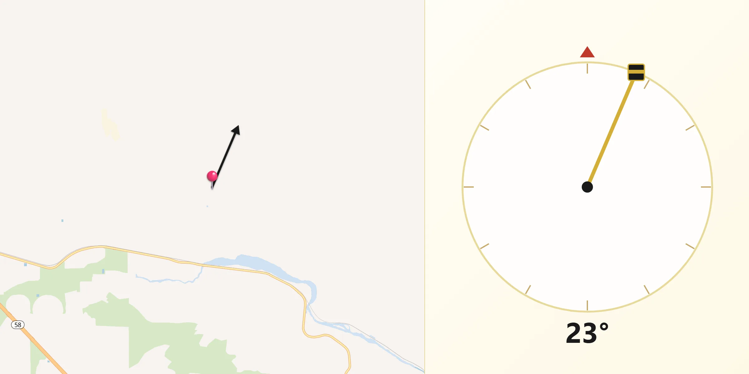 Qibla Direction from Kern