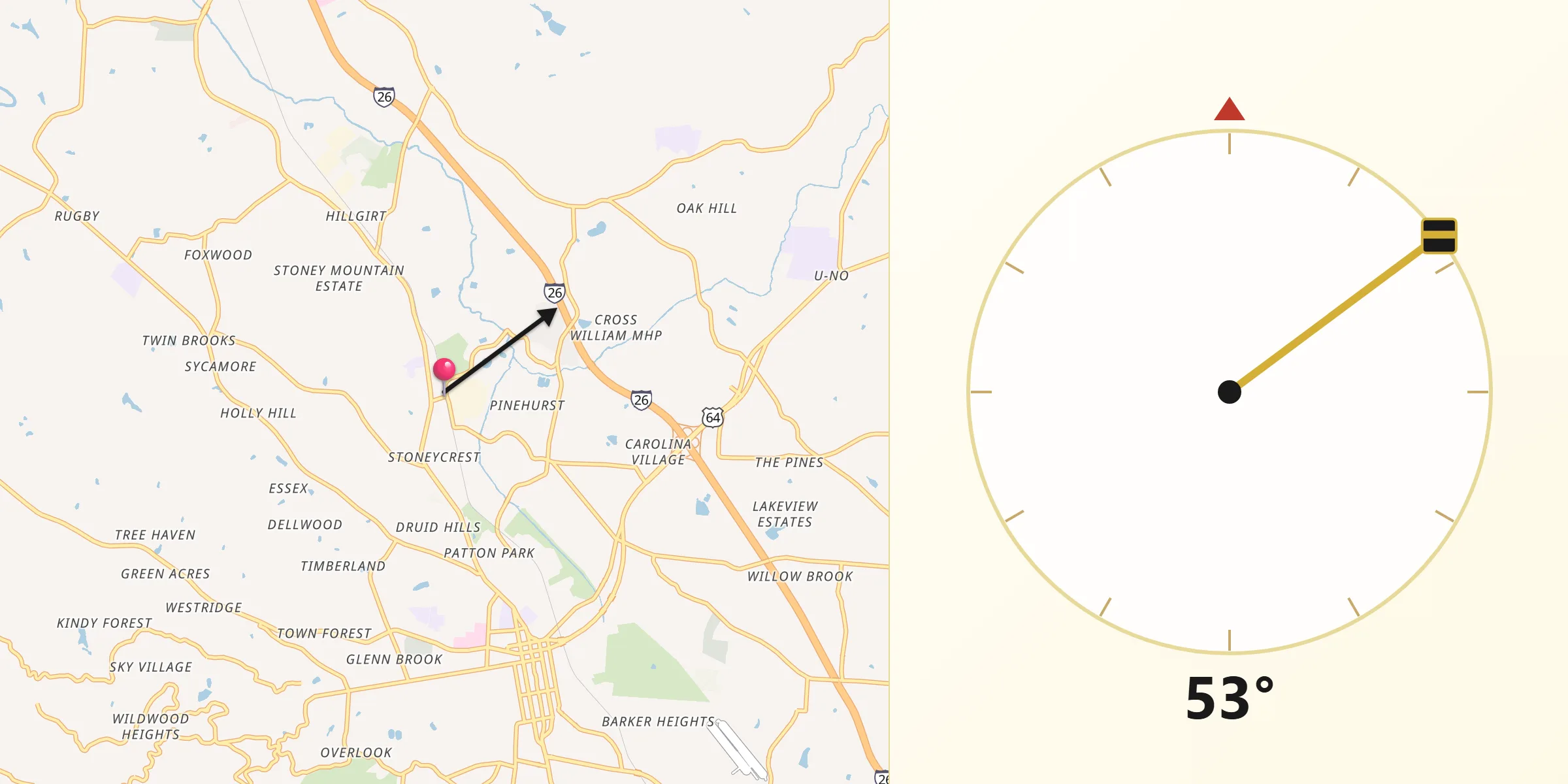 Qibla Direction from Balfour