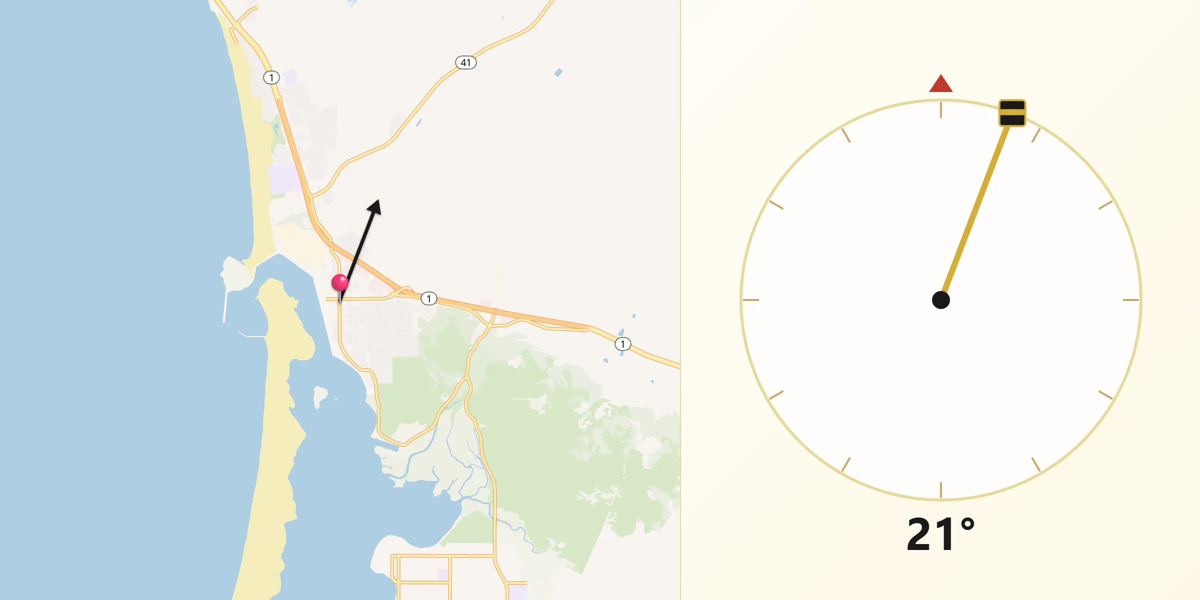 Qibla Direction from Morro Bay
