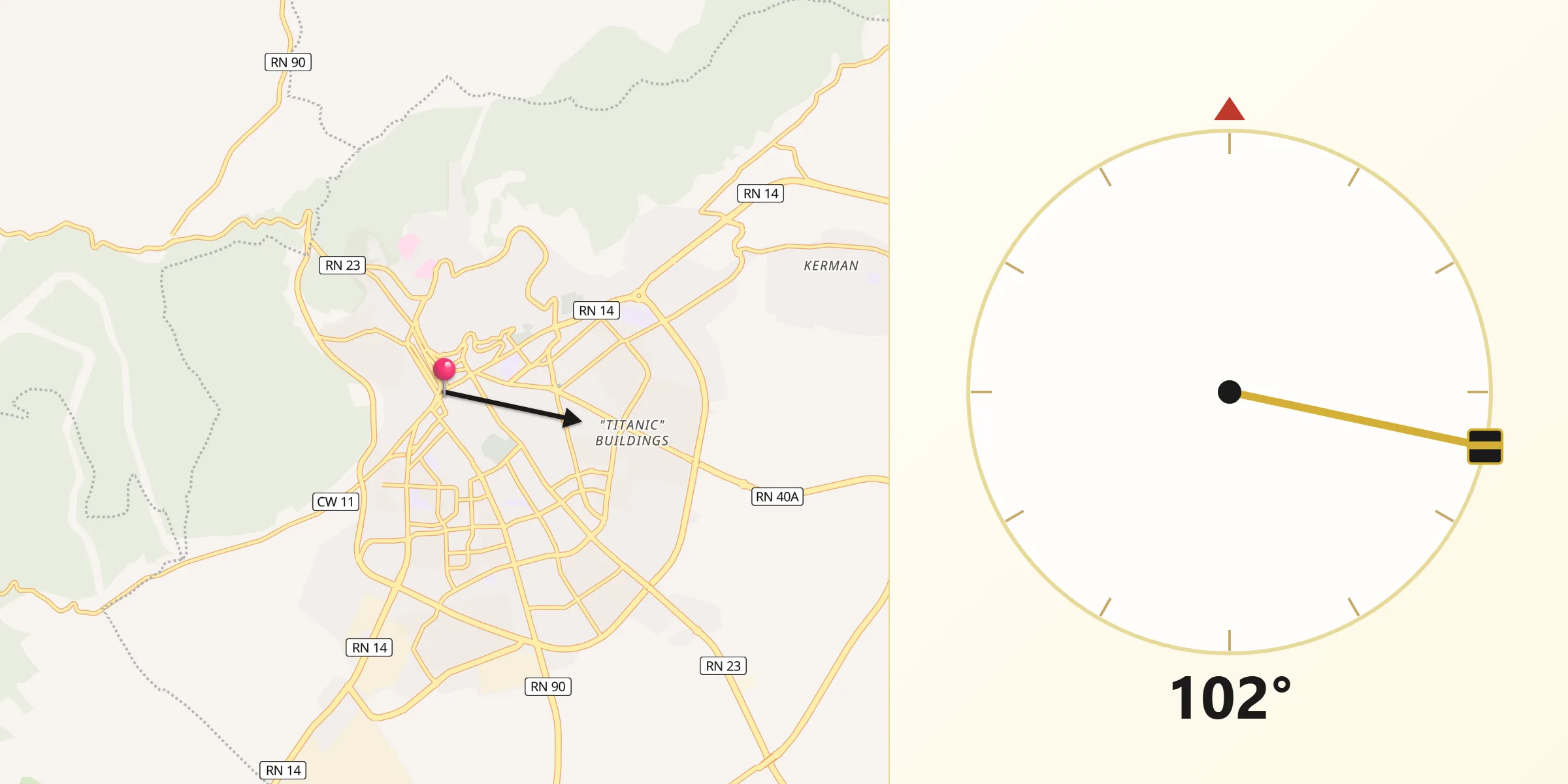 Tahert şehrinden Kıble Yönü