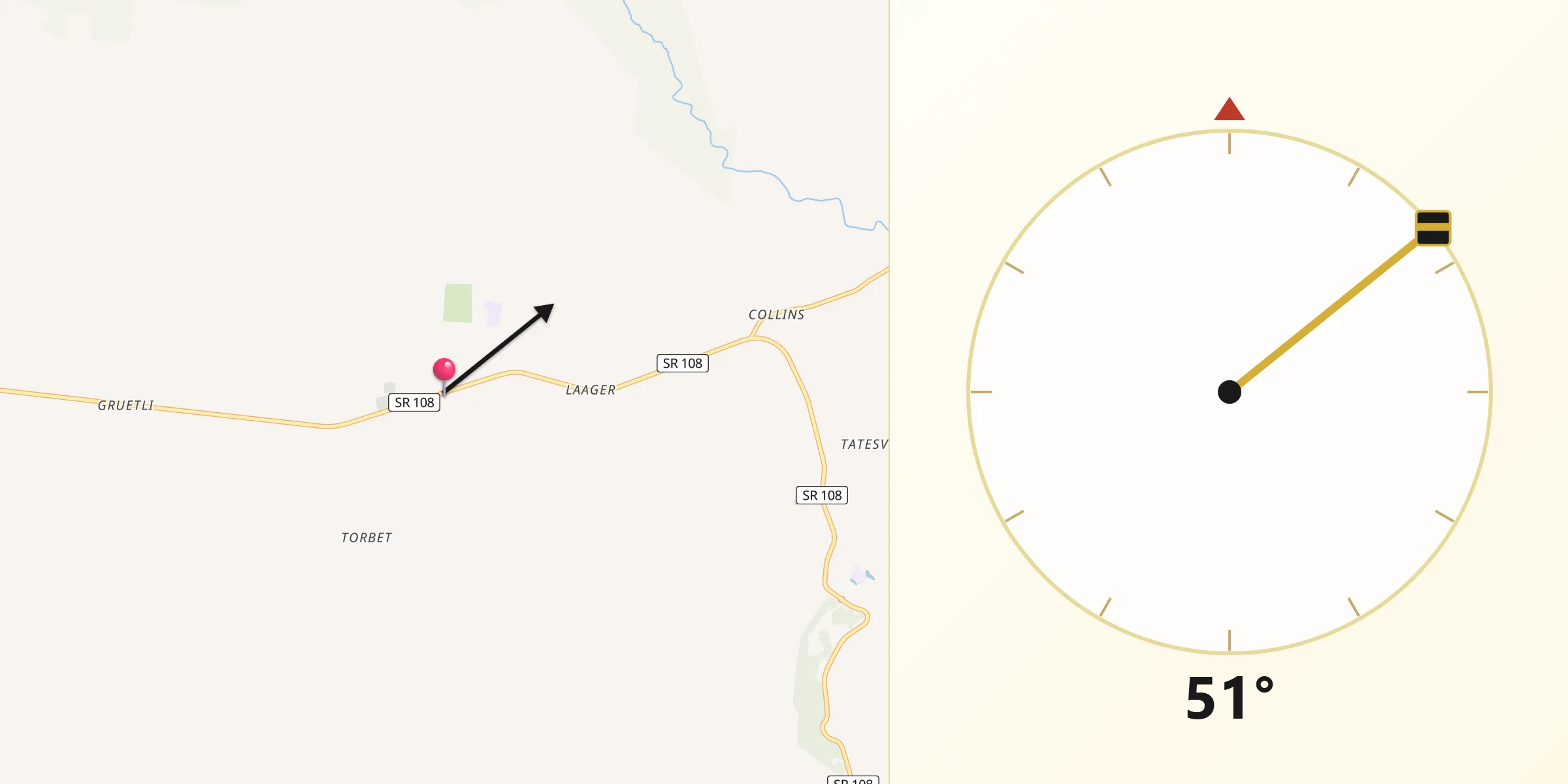 Qibla Direction from Gruetli-Laager