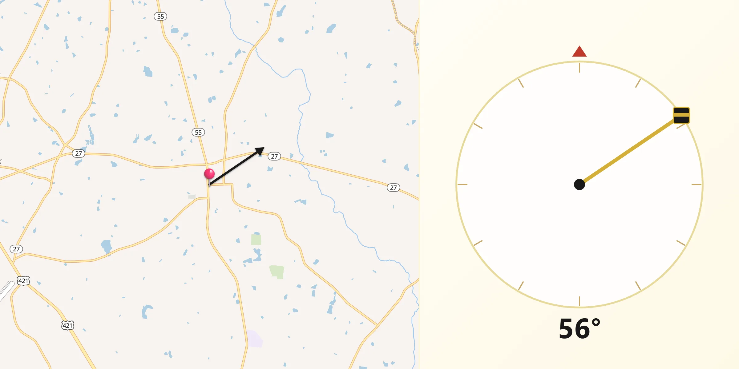 Qibla Direction from Coats