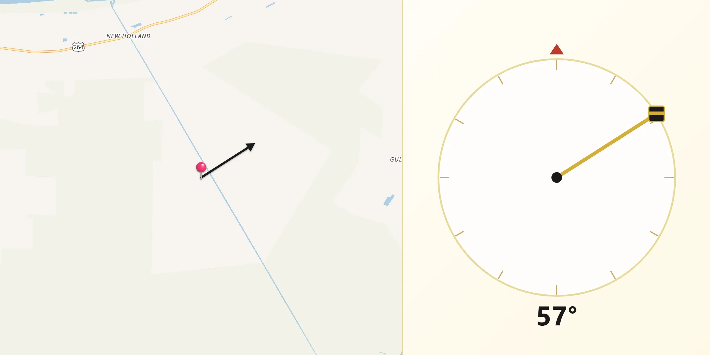 Qibla Direction from Hyde