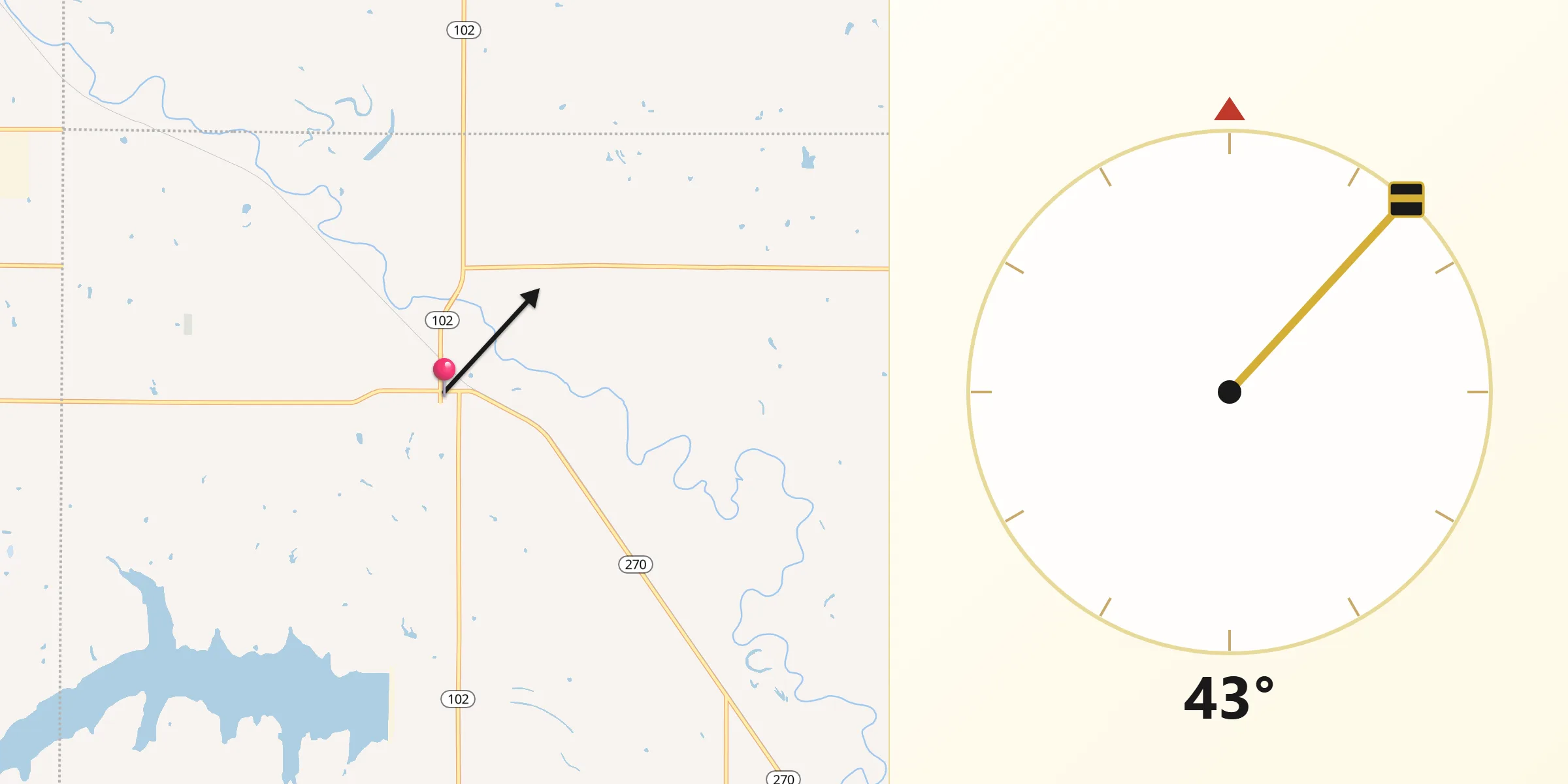 Qibla Direction from McLoud