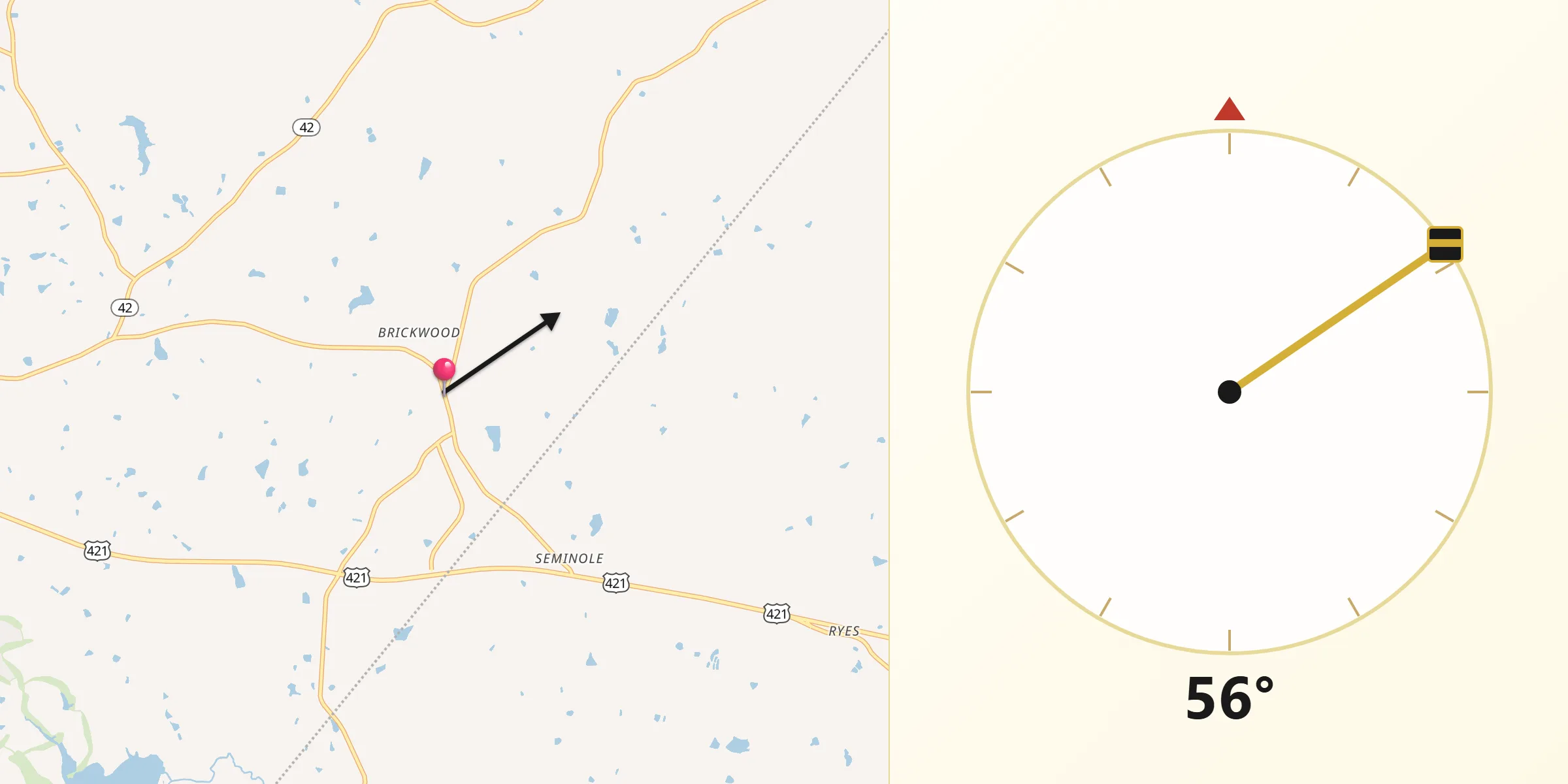 Qibla Direction from Broadway
