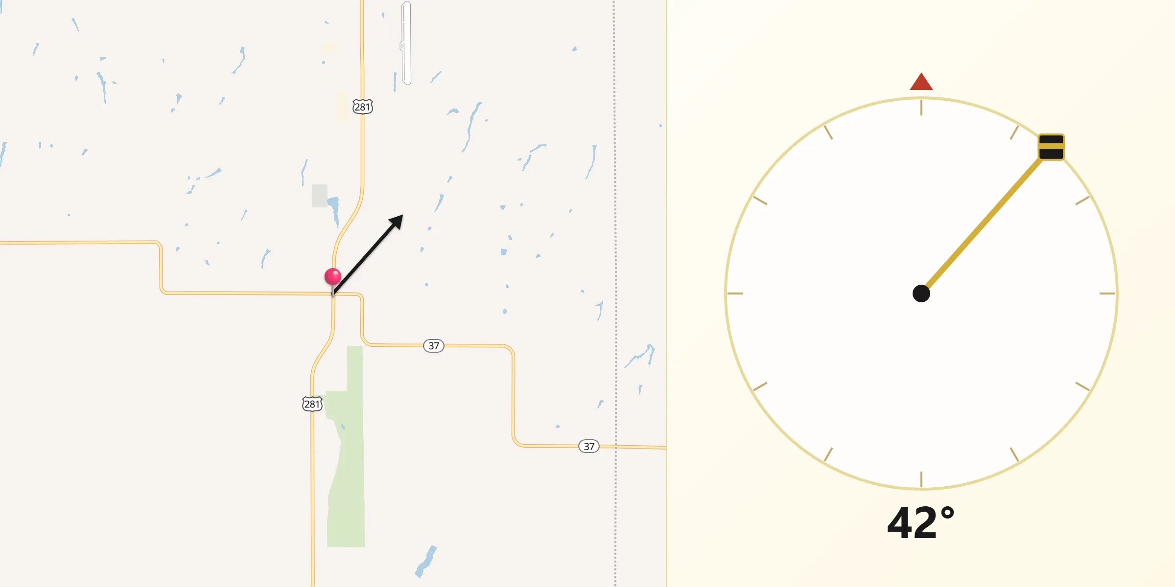 Qibla Direction from Hinton